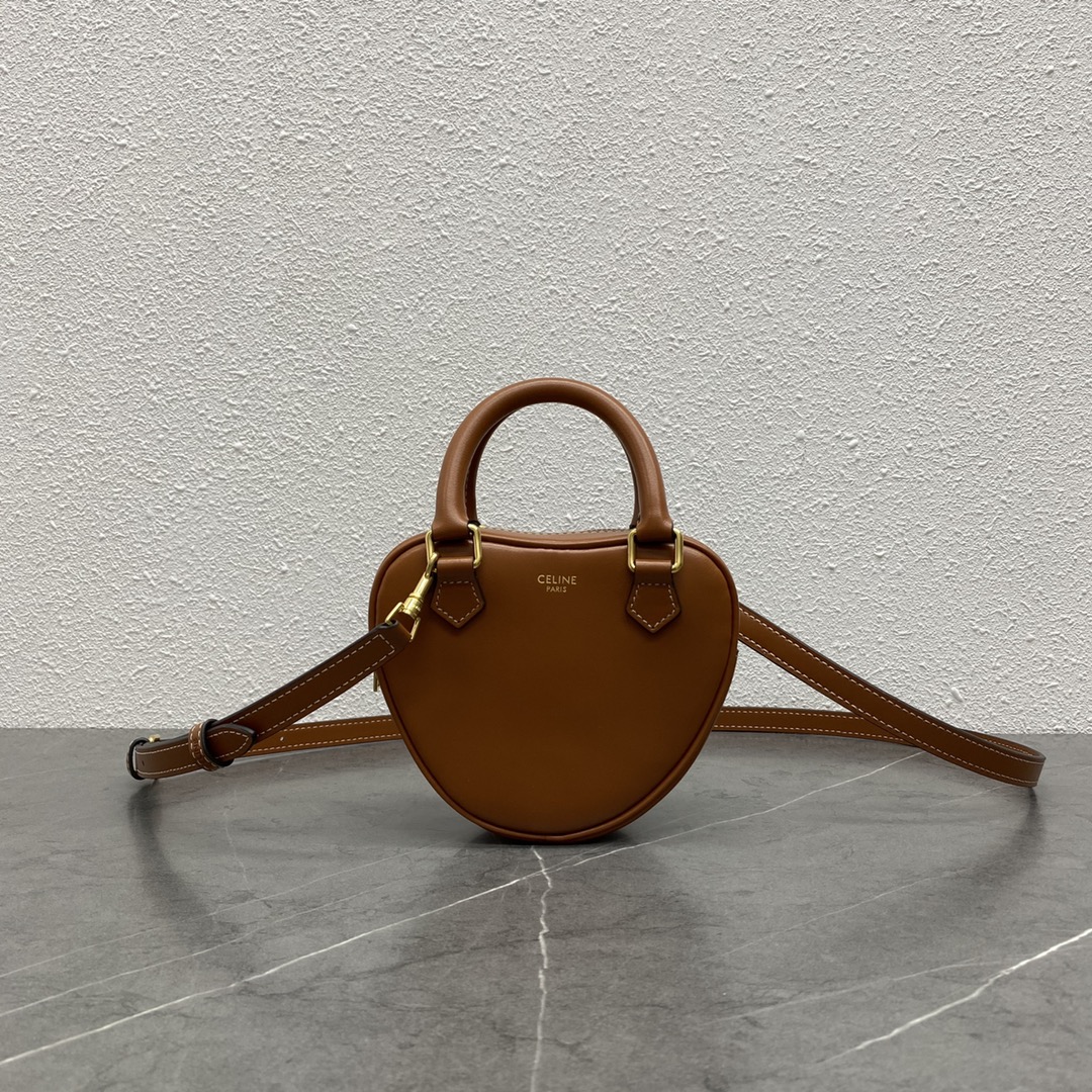Celine Medium Heart Bag Brown For Women 6in/14.5cm 198223DUA.04LU - Soul Replicas