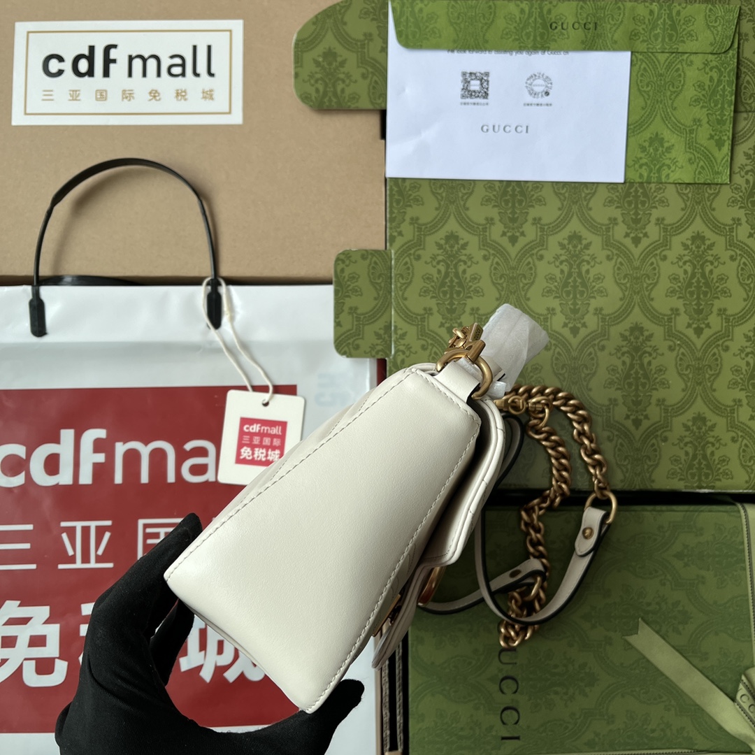 Gucci Marmont Mini Top Handle Bag White For Women. Women-s Bags 8.3in/21cm Gucci ‎547260 DTDIT 9022 - Soul Replicas
