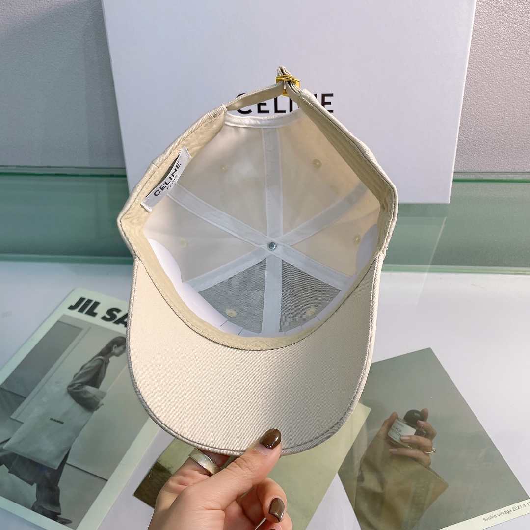Celine Baseball Cap In Cotton Beige - Soul Replicas