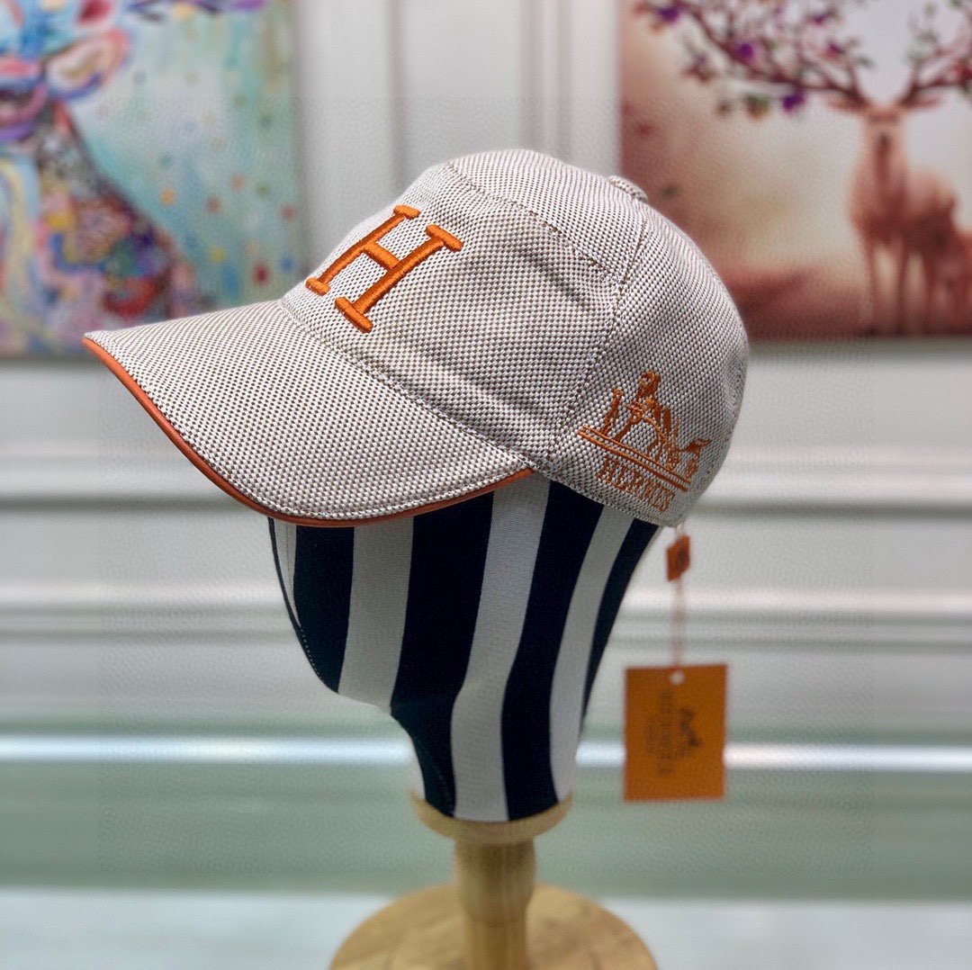 Hermes Davis H Primavera Cap Beige Hermes Cap - Soul Replicas