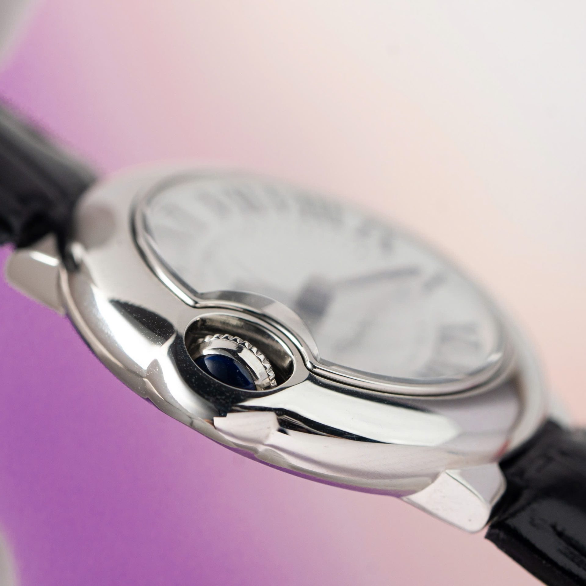 Cartier Ballon Bleu Replica 1:1 Watch White Dial Leather Strap 36mm - Soul Replicas