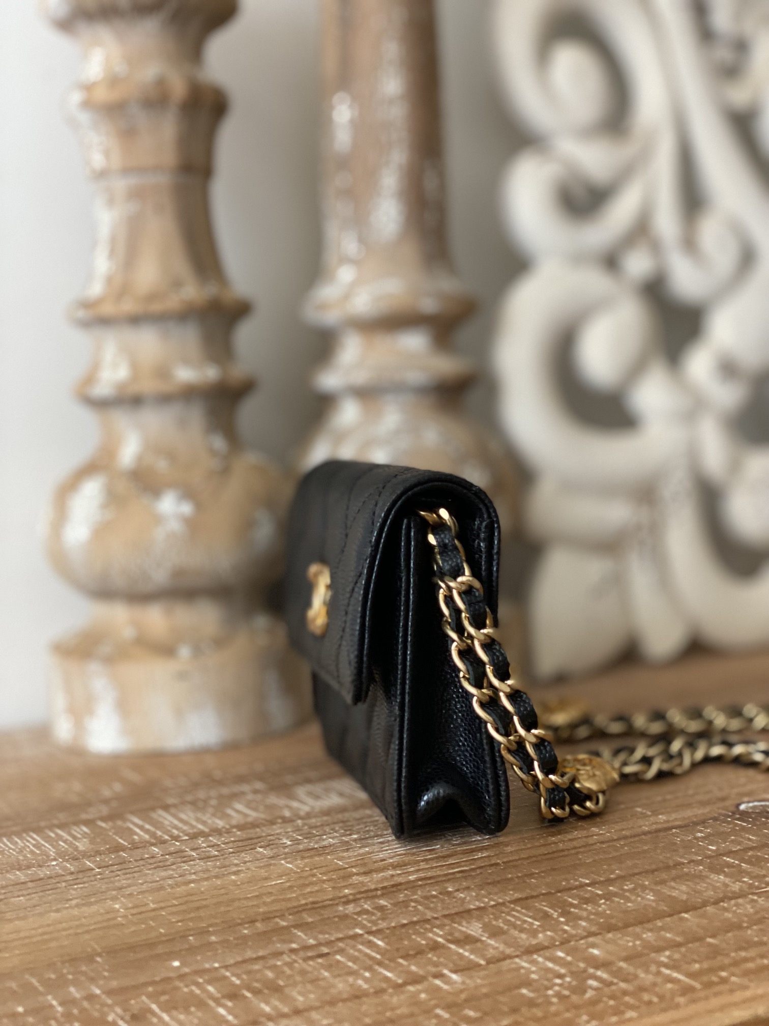 Chanel Clutch With Chain Black For Women. Women-s Bags 4.8in/12.3cm AP2857 B08447 94305 - Soul Replicas