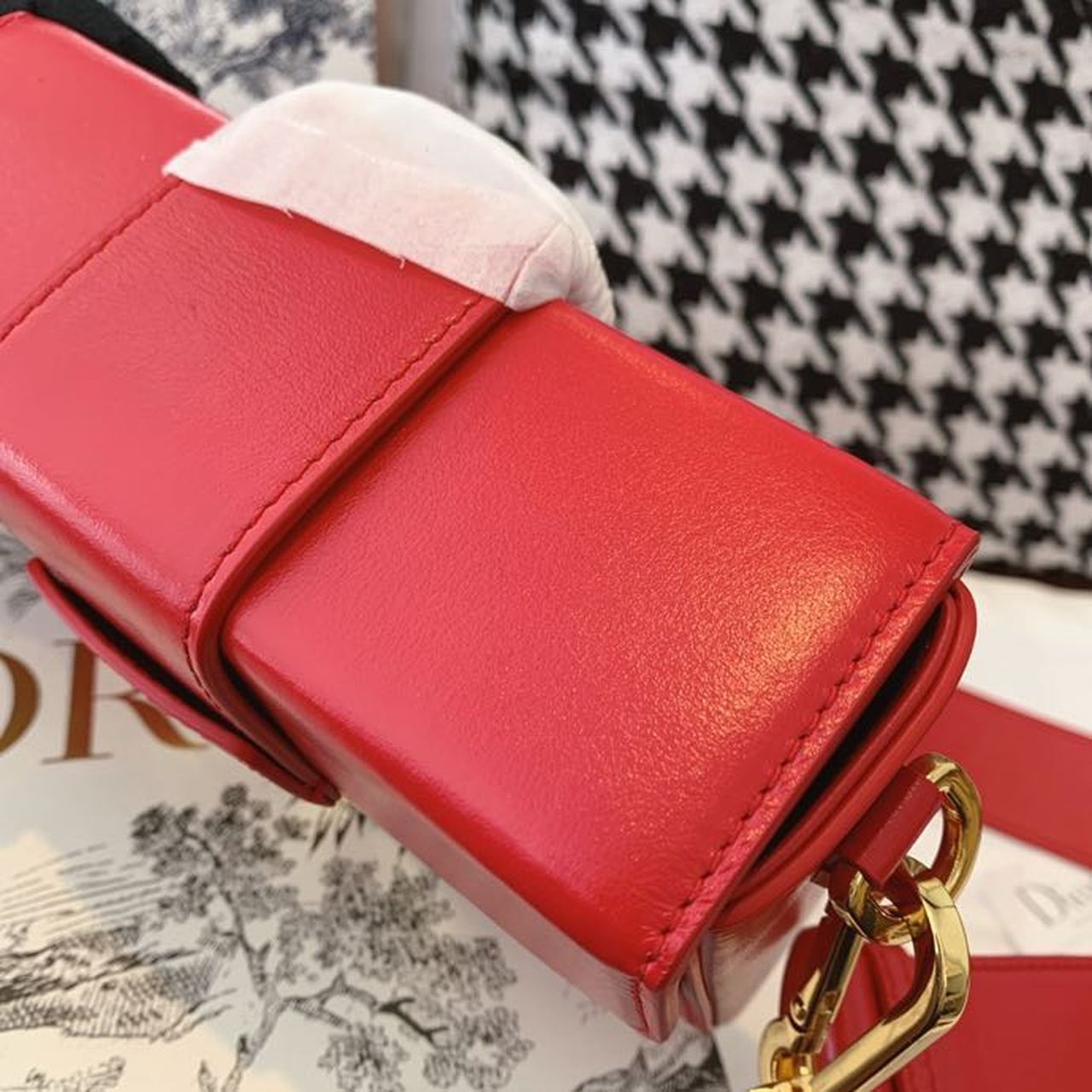 Christian Dior Mini 30 Montaigne Bag Gold Toned Hardware Red For Women 18cm/7in CD - Soul Replicas