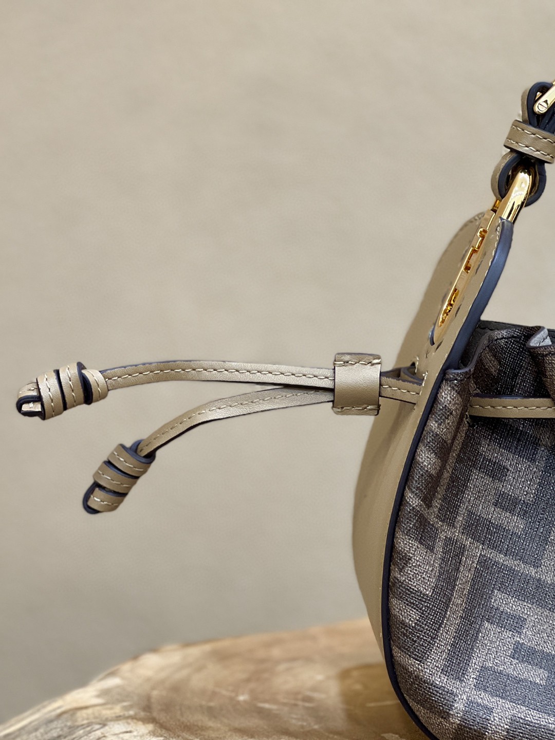 Fendi Pomodorino Brown FF Fabric Mini Bag For Woman 17cm/6.5in 8BS059AHWVF1GE3 - Soul Replicas