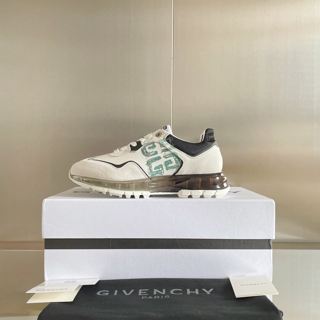 Givenchy Air Cushion Sneakers Black For Men GVC - Soul Replicas