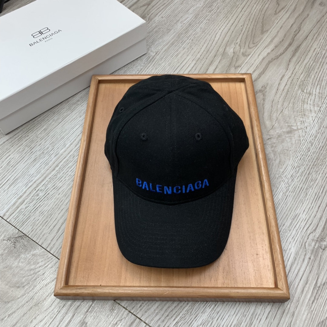 Balenciaga Logo Front Cap In Black - Soul Replicas