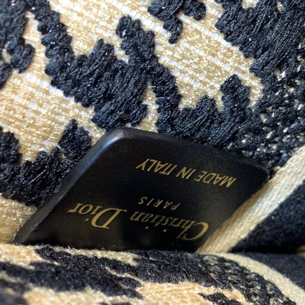 Christian Dior Mini Book Tote Bag Herringbone Embroidered Canvas For Women 22cm/9in CD - Soul Replicas