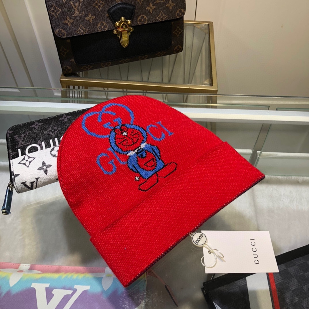 Gucci Beanie Cashmere In Red - Soul Replicas