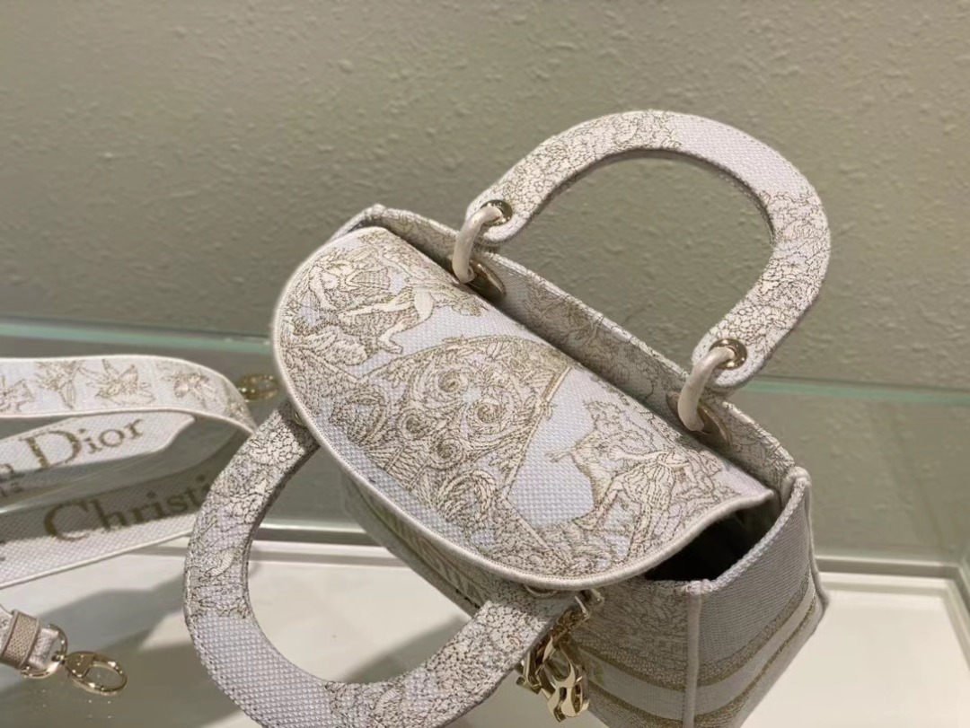 Christian Dior Medium Lady D-Lite Bag. Beige. For Women Women-s Handbags. Crossbody Bags. 24cm CD - Soul Replicas