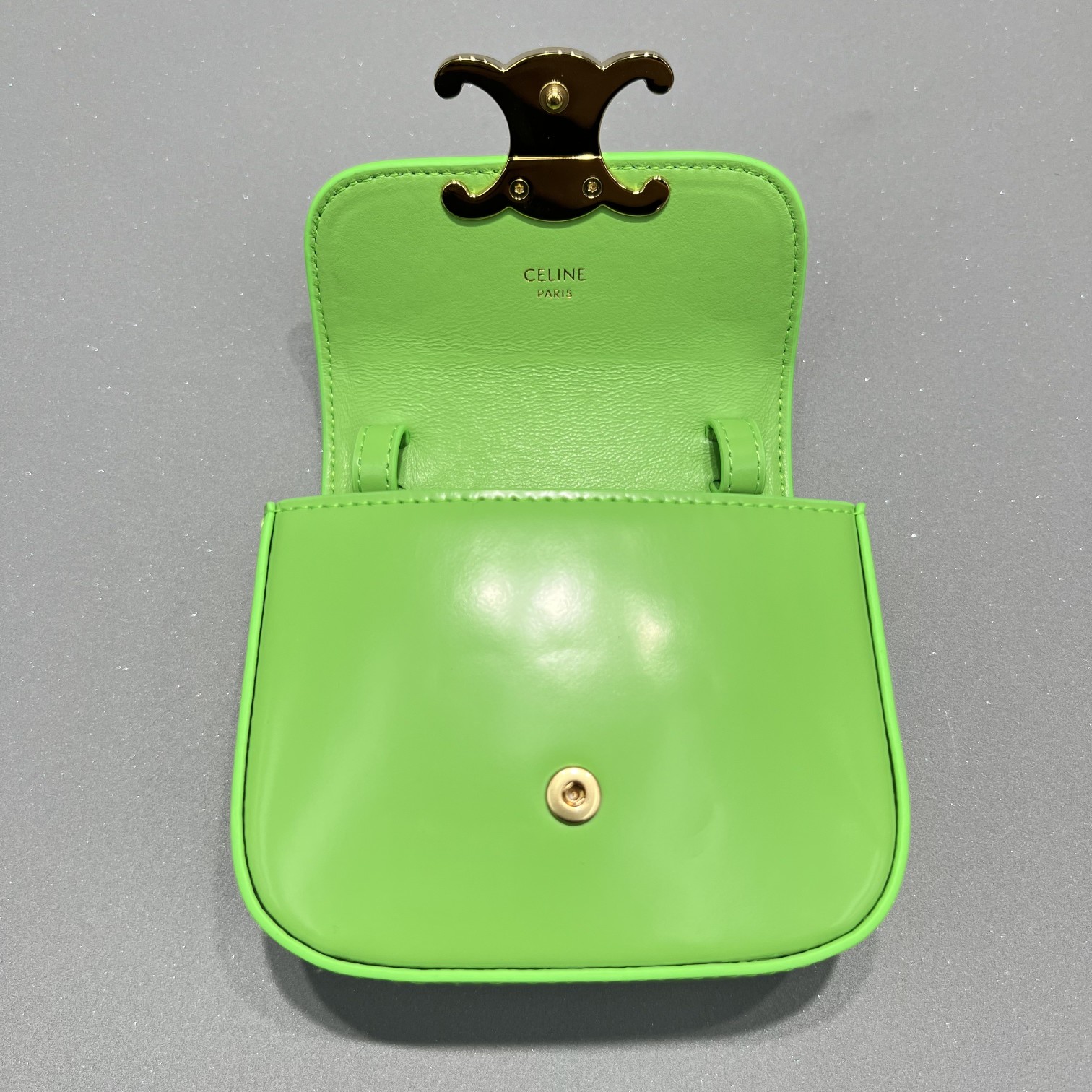 Celine Teen Triomphe Bag Green For Women 7in/19cm  - Soul Replicas