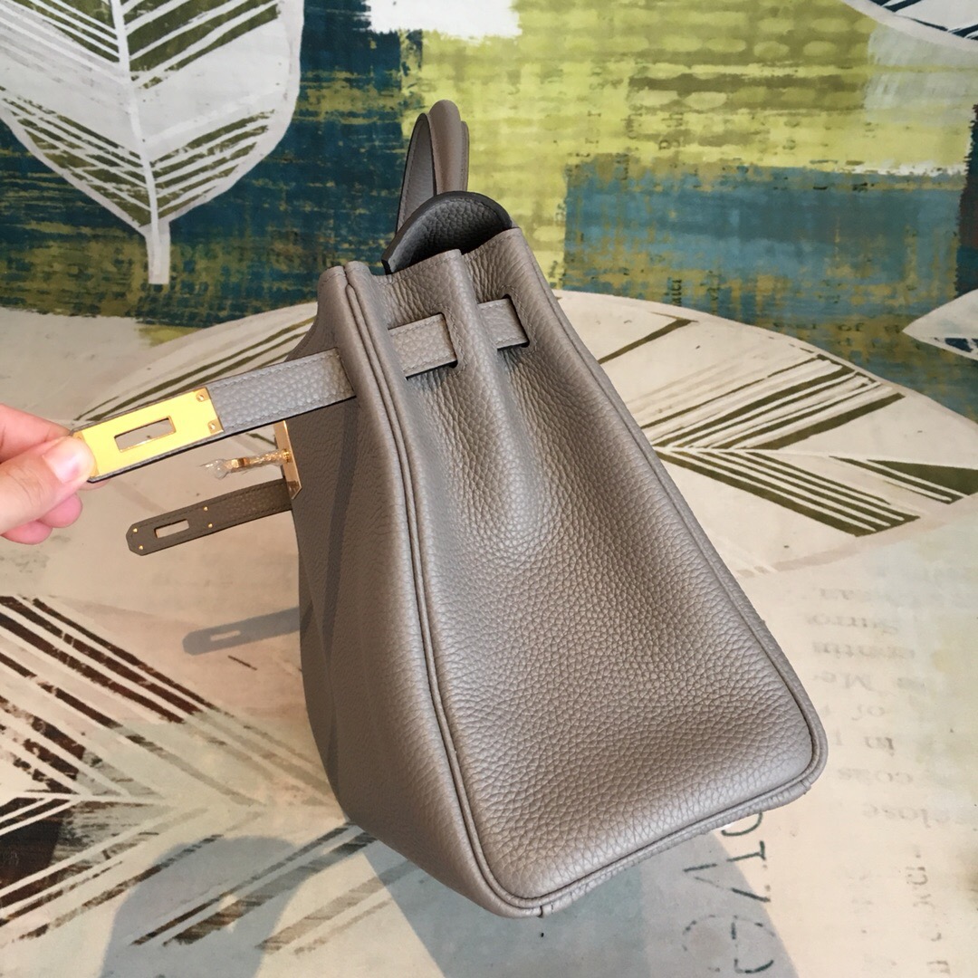 Hermes Kelly Grey Bag In Epsom With Gold Toned Hardware Bag For Women 7.5in/19cm - Soul Replicas