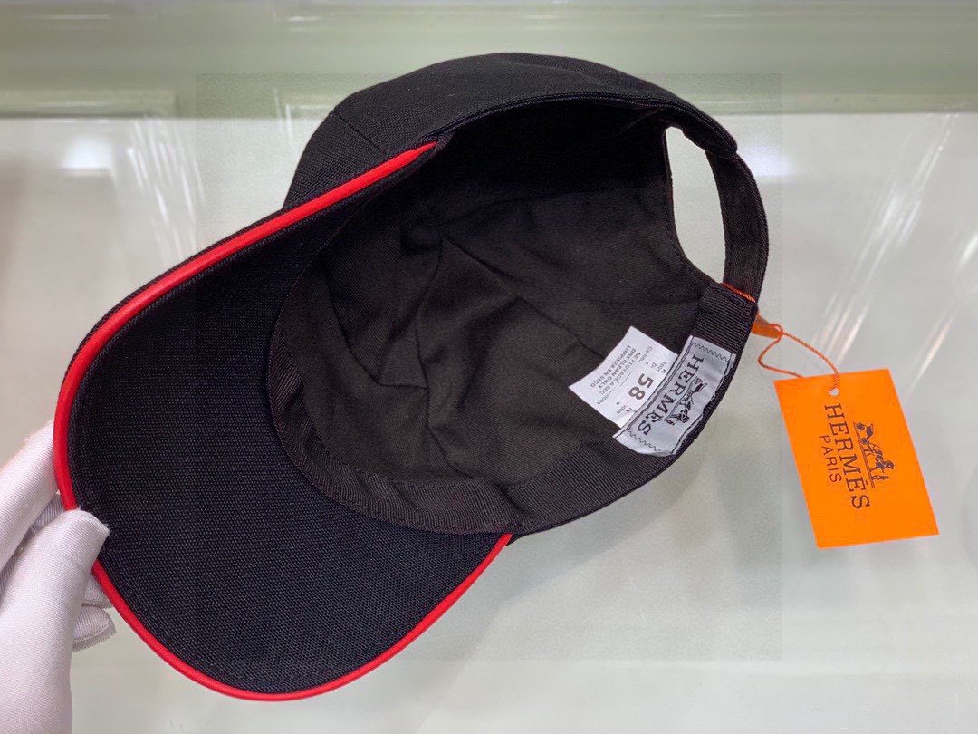 Hermes Davis H Primavera Cap Black Hermes Cap - Soul Replicas