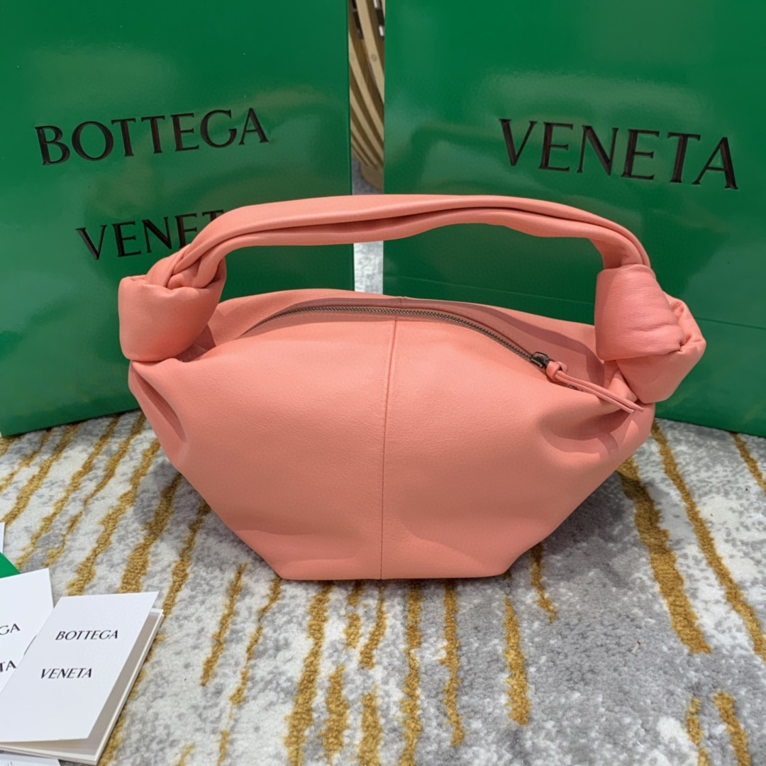 Bottega Veneta Double Knot Bag For Women 11.8in/30cm In Pink - Soul Replicas