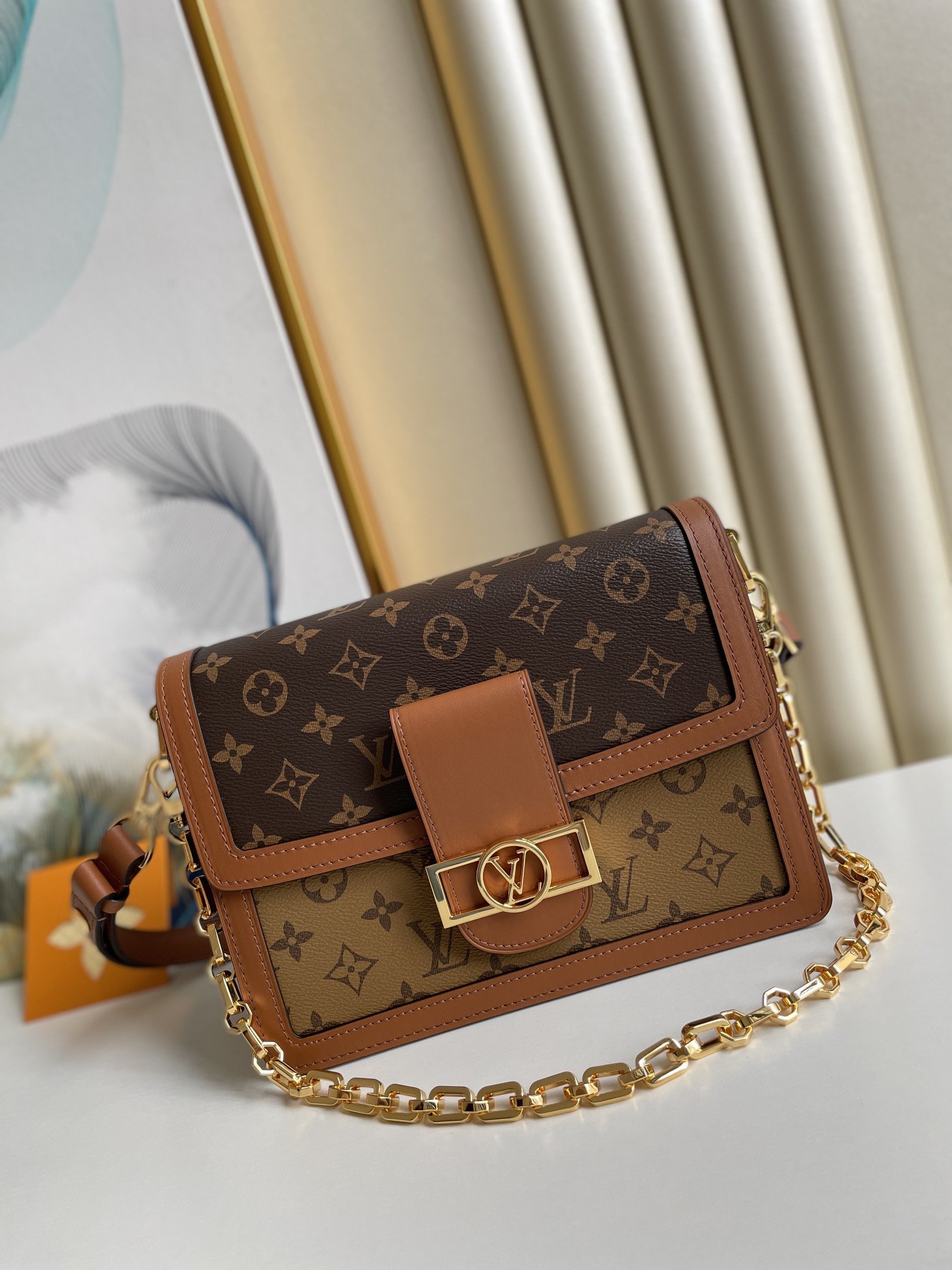 Louis Vuitton Dauphine MM Monogram And Monogram Reverse Canvas By Nicolas Ghesquière For The Cruise Collection. Women-s Handbags. Shoulder Bags 25cm LV M45958 - Soul Replicas