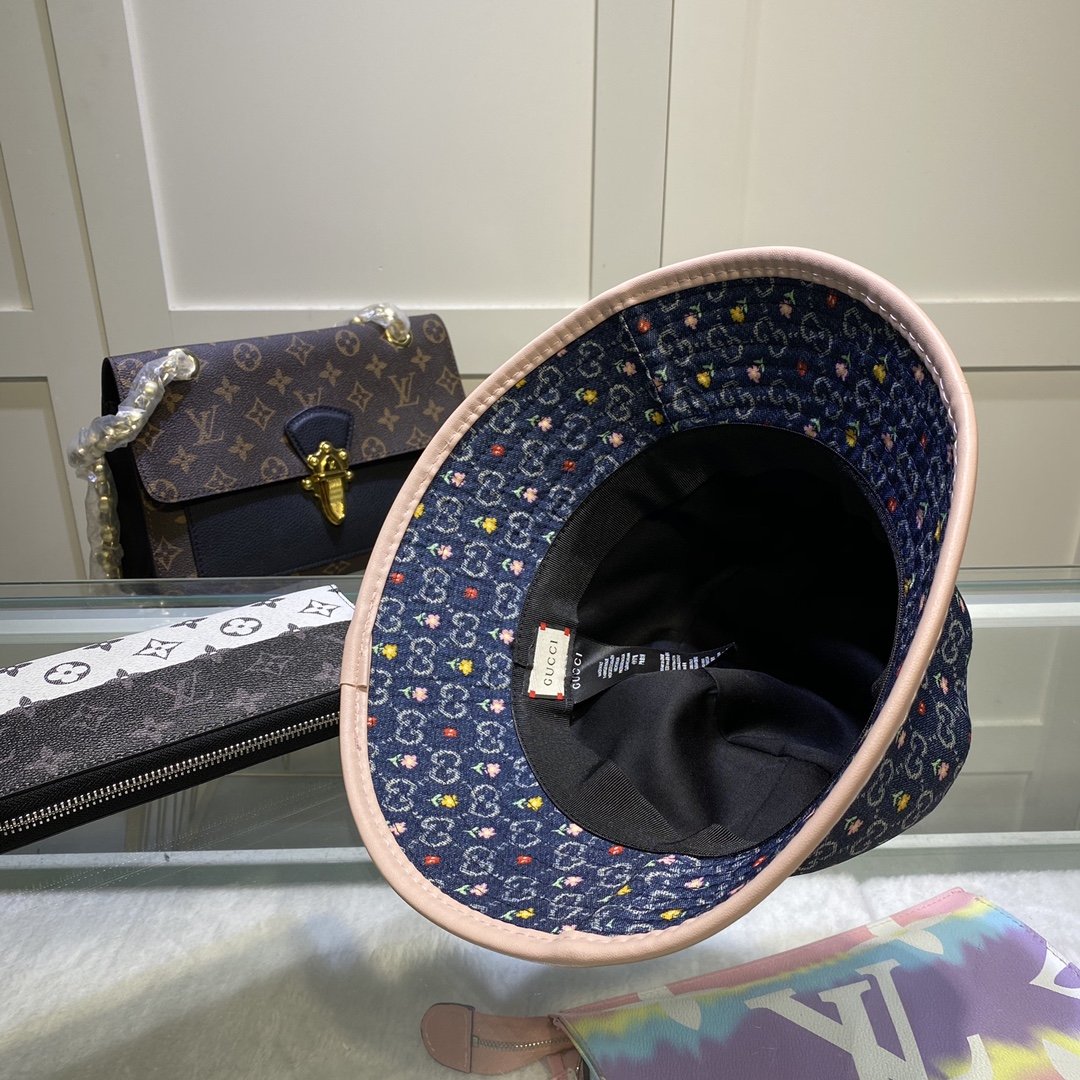 Gucci Canvas Bucket Hat Blue - Soul Replicas