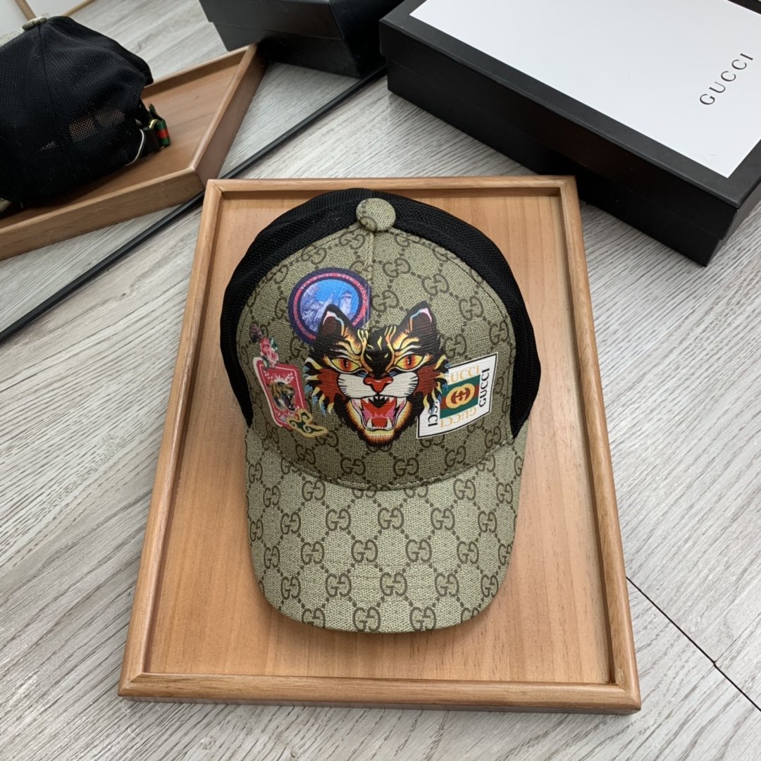 Gucci Canvas Baseball Cap Beige - Soul Replicas