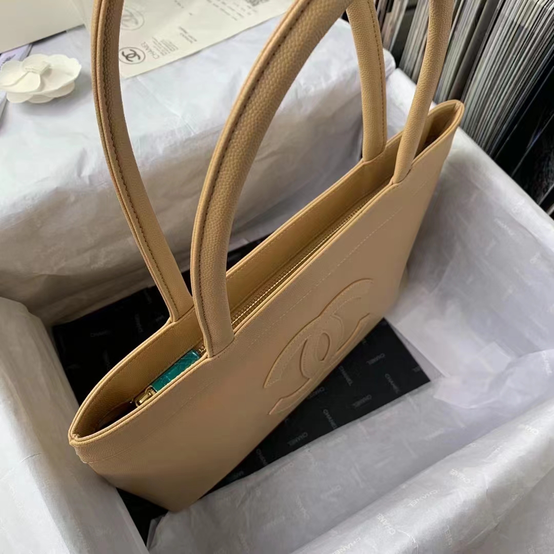 ChanelVintage ChanelOpen Tote Caviar East West Beige For Women. Women-s Bags 14.5in/36.9cm - Soul Replicas