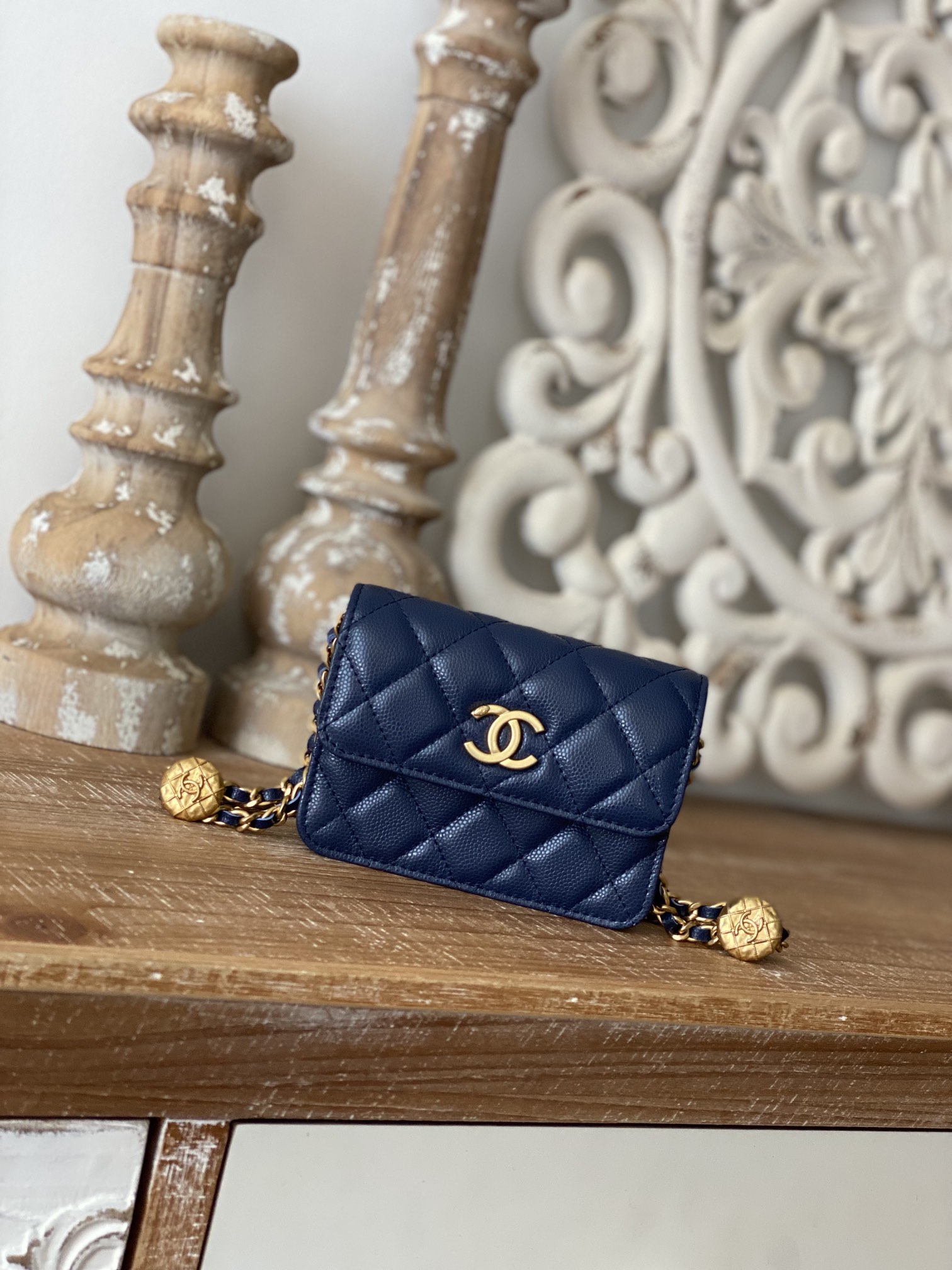 Chanel Clutch With Chain Blue For Women. Women-s Bags 4.8in/12.3cm - Soul Replicas