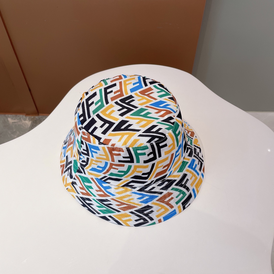 Fendi Denim Bucket Hat Multicolor Fendi Hat - Soul Replicas