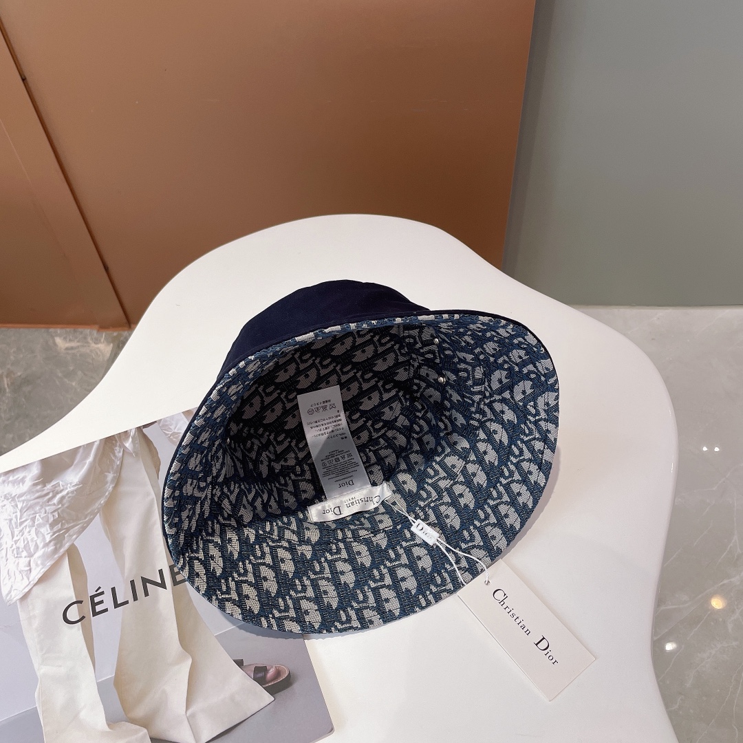Christian Dior Bucket Hat Dark Blue Hat - Soul Replicas