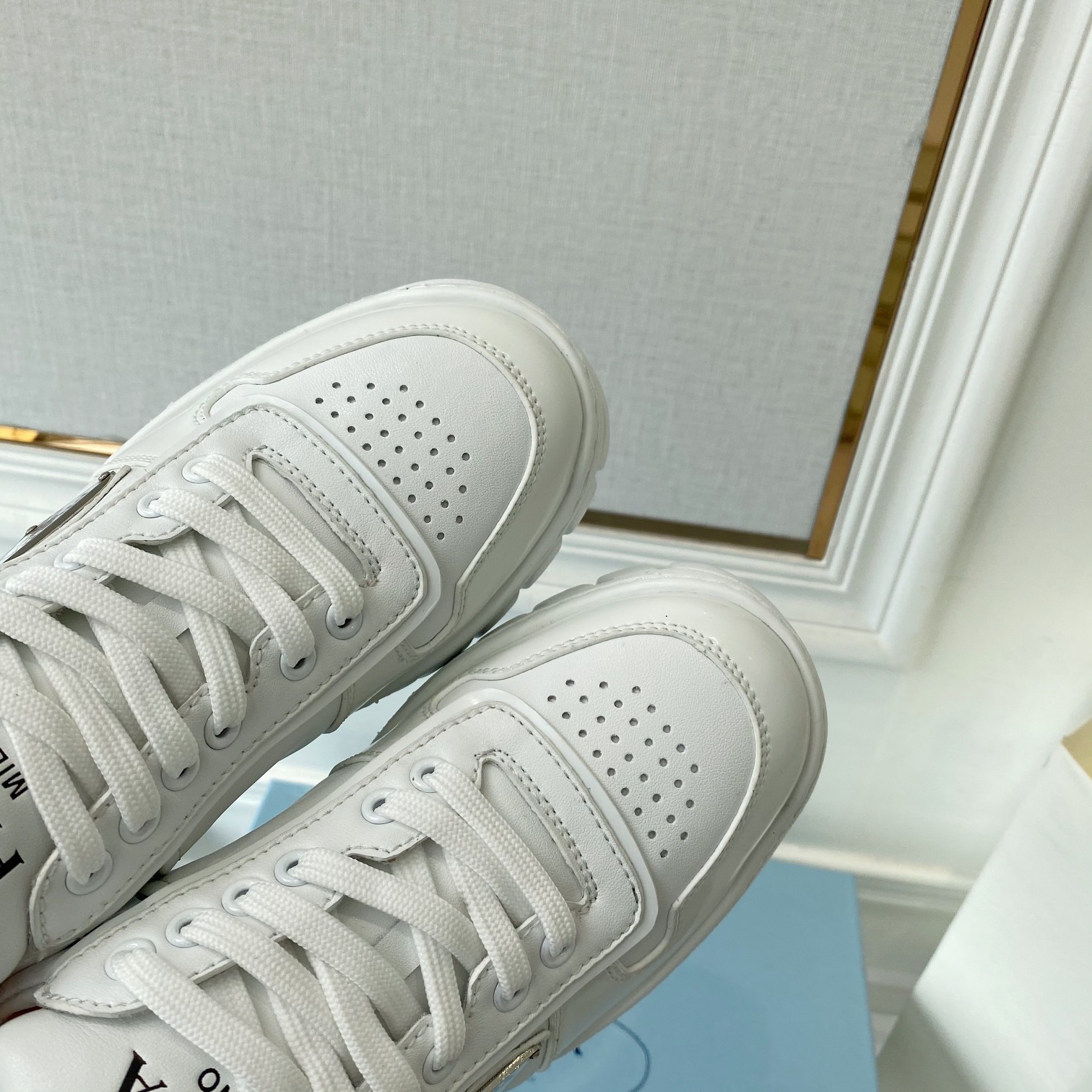 Prada Women's Gabardine Sneakers White For Women LV - Soul Replicas