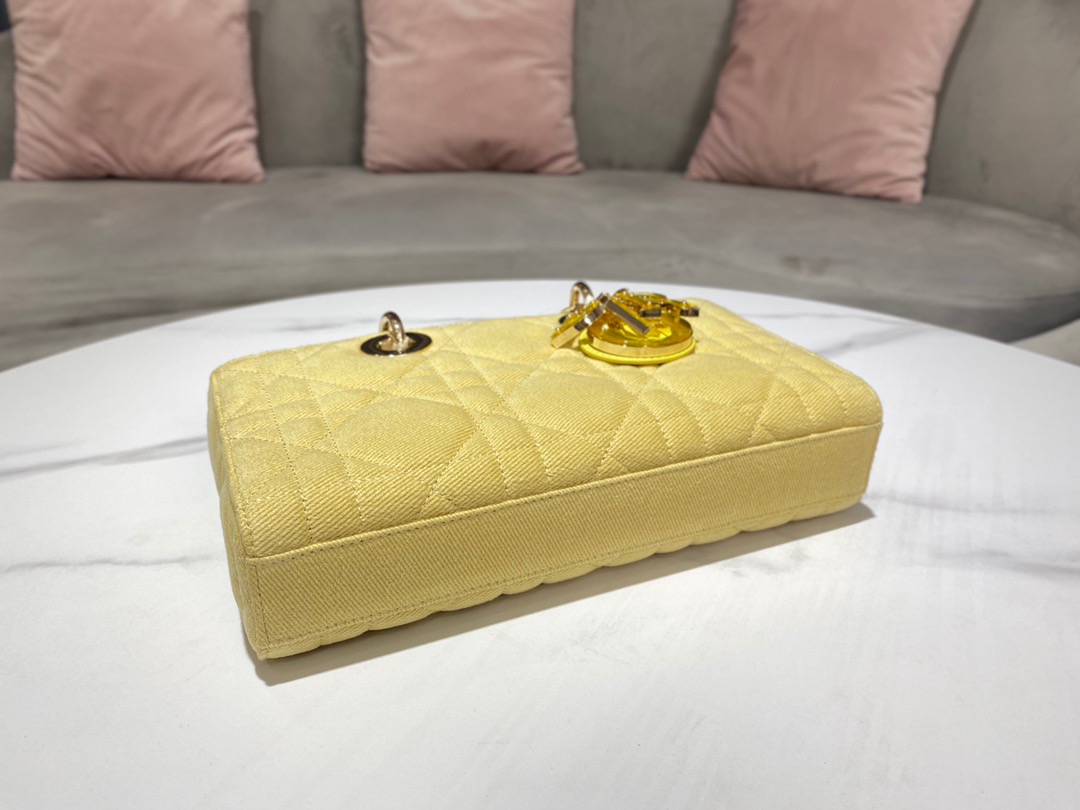 Christian Dior Lady D-Joy Bag Yellow For Women. Women's Handbags 26cm/10in CD - Soul Replicas