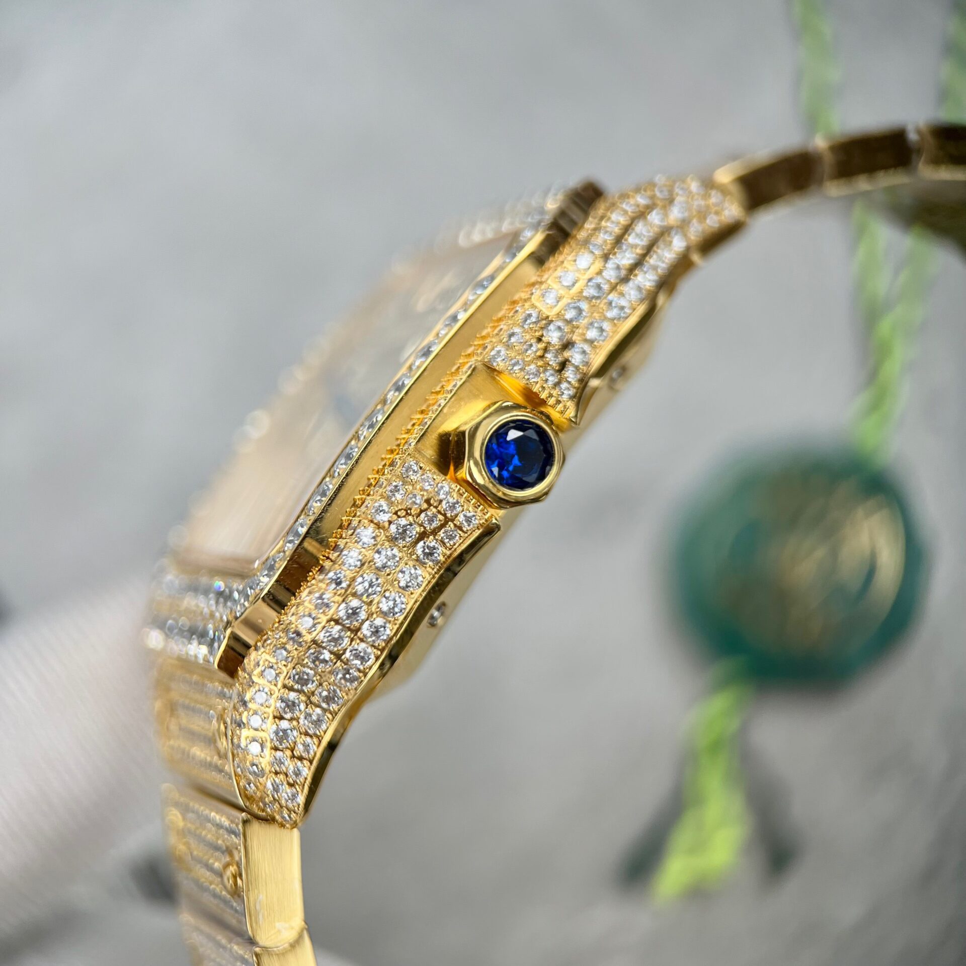 Cartier Santos Replica 1:1 Watch With Stone BV Factory 39.8mm - Soul Replicas