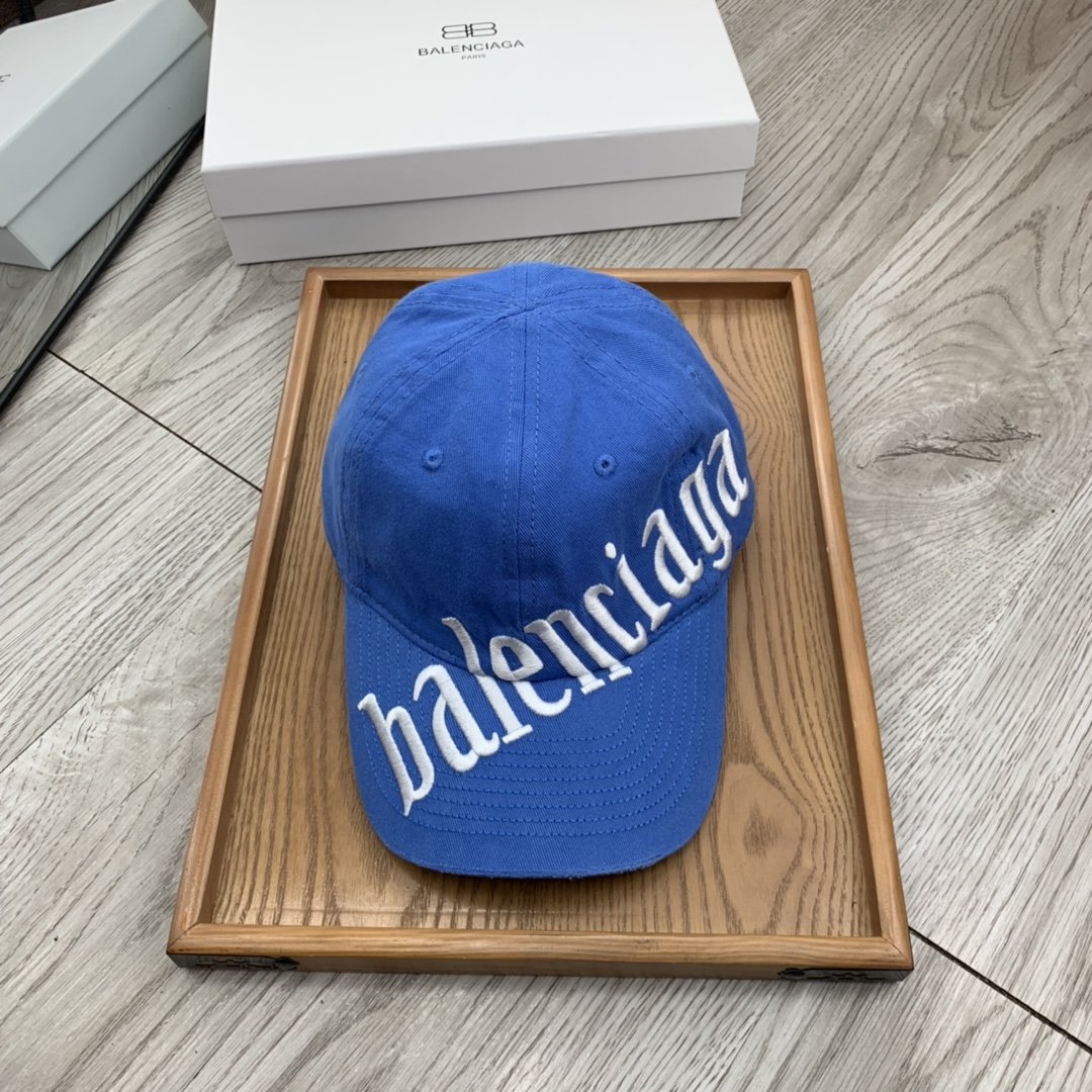 Balenciaga Diagonal Cap In Blue - Soul Replicas