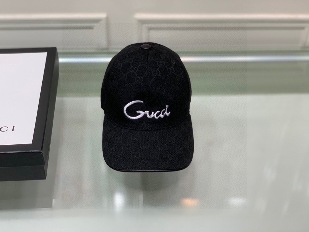 Gucci Canvas Baseball Hat Black Gucci Hat - Soul Replicas