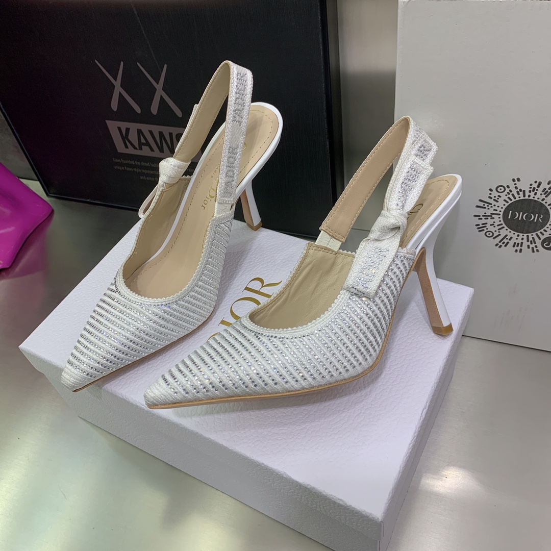 Christian Dior Women's J'ADior Slingback Pump White For Women CD KCP867LHE_S10W - Soul Replicas