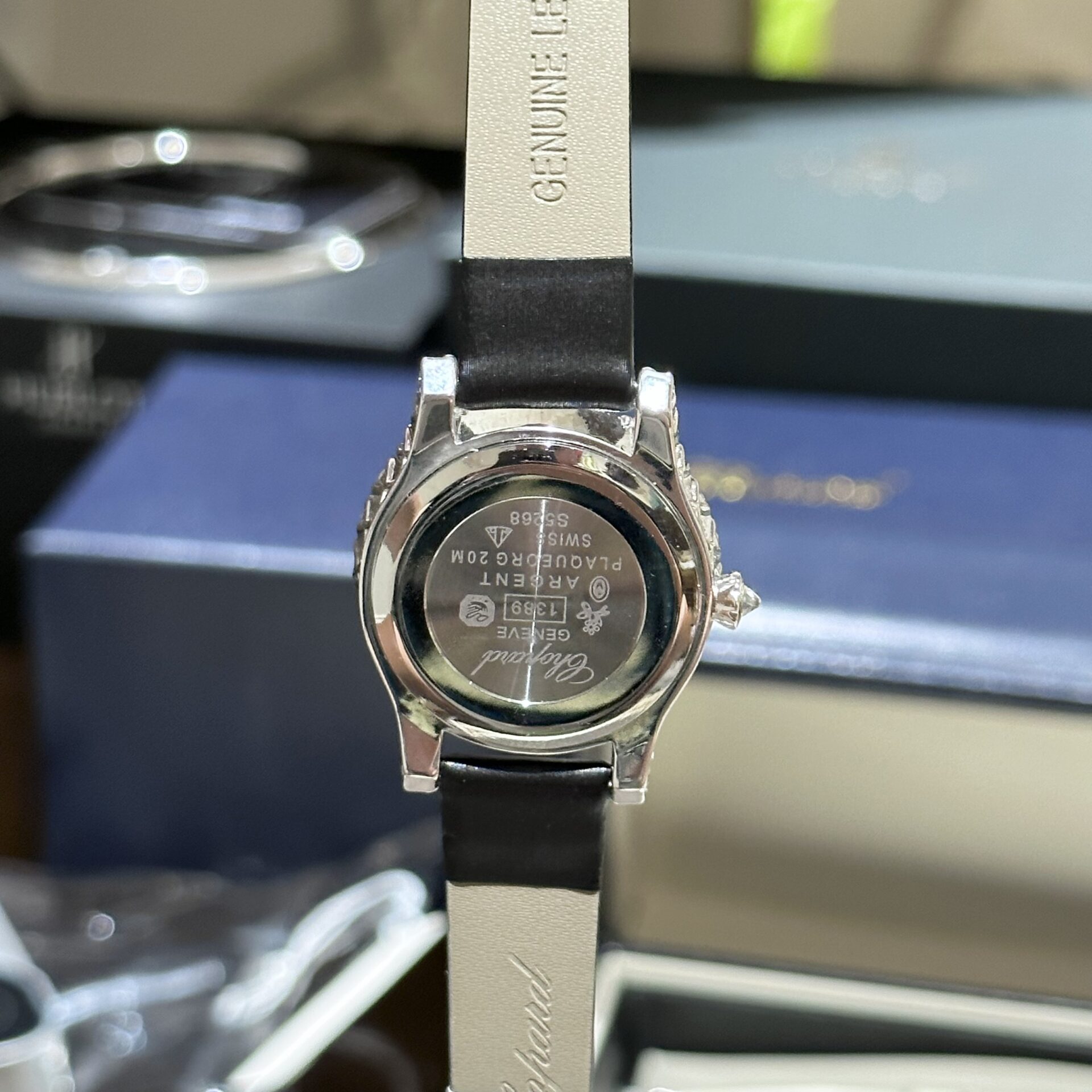 Chopard Replica Watch With Moissanite Diamond Leather Strap 30mm - Soul Replicas