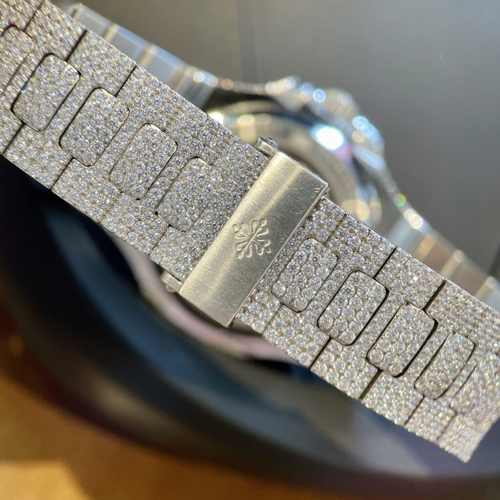 Patek Philippe Best Fake Watches Nautilus 5719 Full CZ 40mm - Soul Replicas