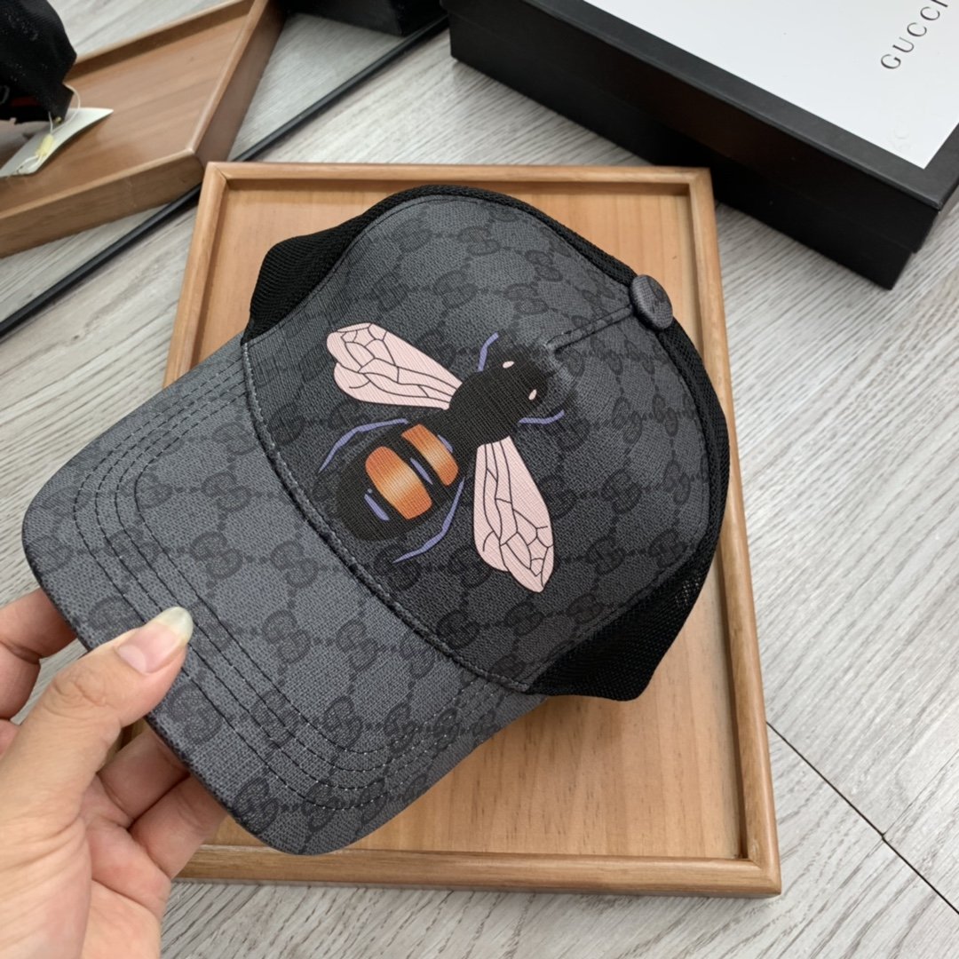 Gucci Canvas Baseball Cap Black - Soul Replicas