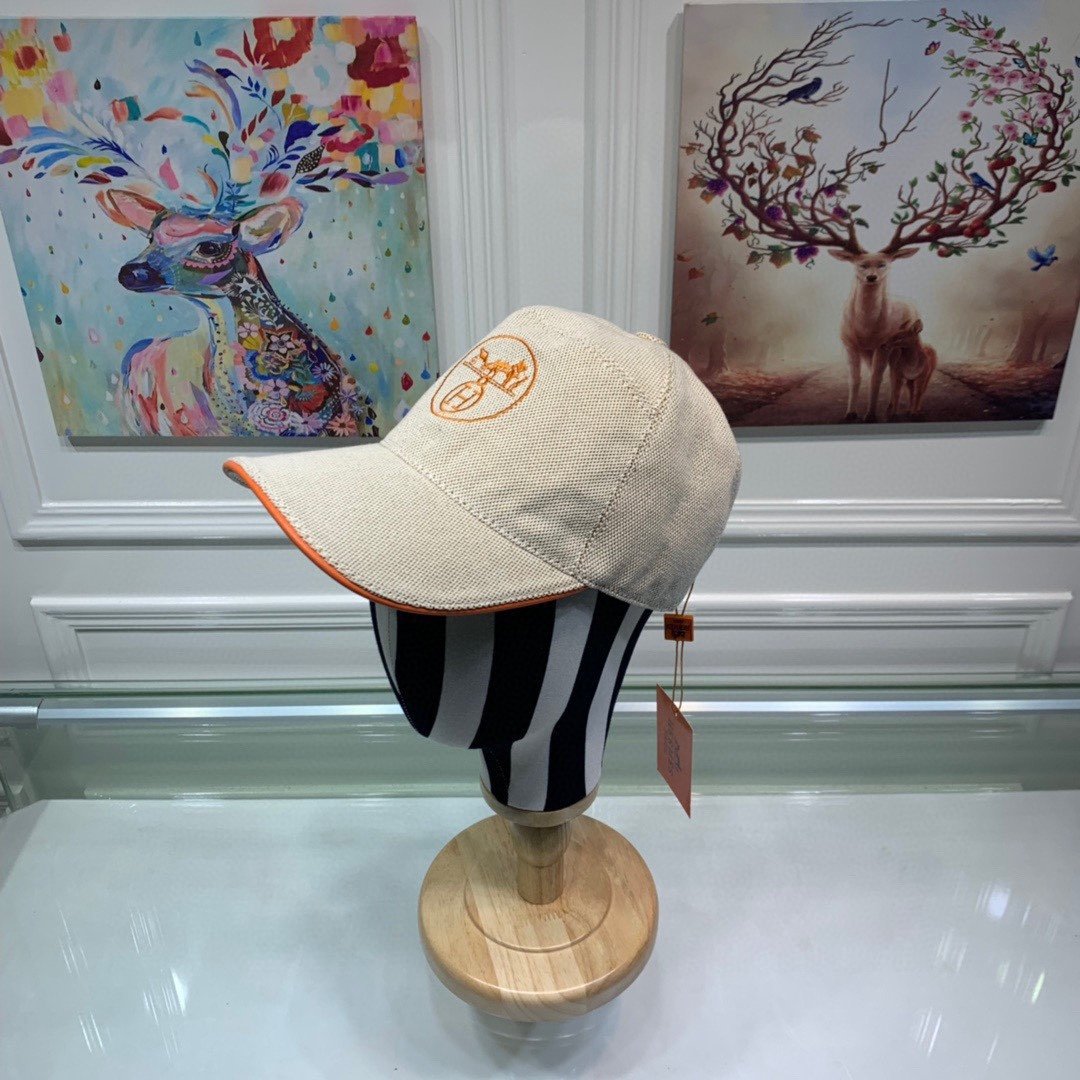 Hermes Davis H Primavera Cap Beige Hermes Cap - Soul Replicas