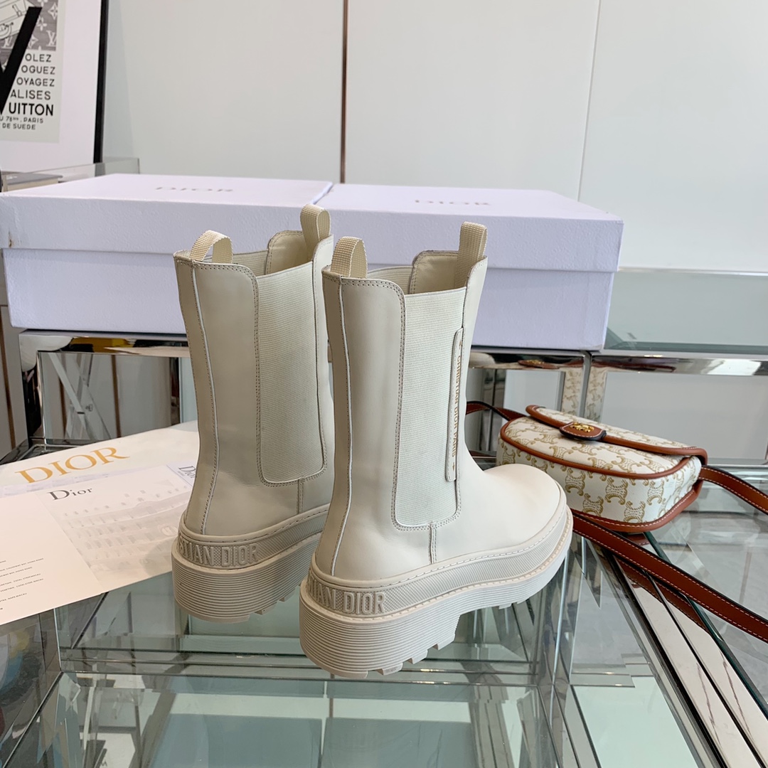 Christian Diorcamp Ankle Boot White Rubber and Neoprene White For Women CD - Soul Replicas