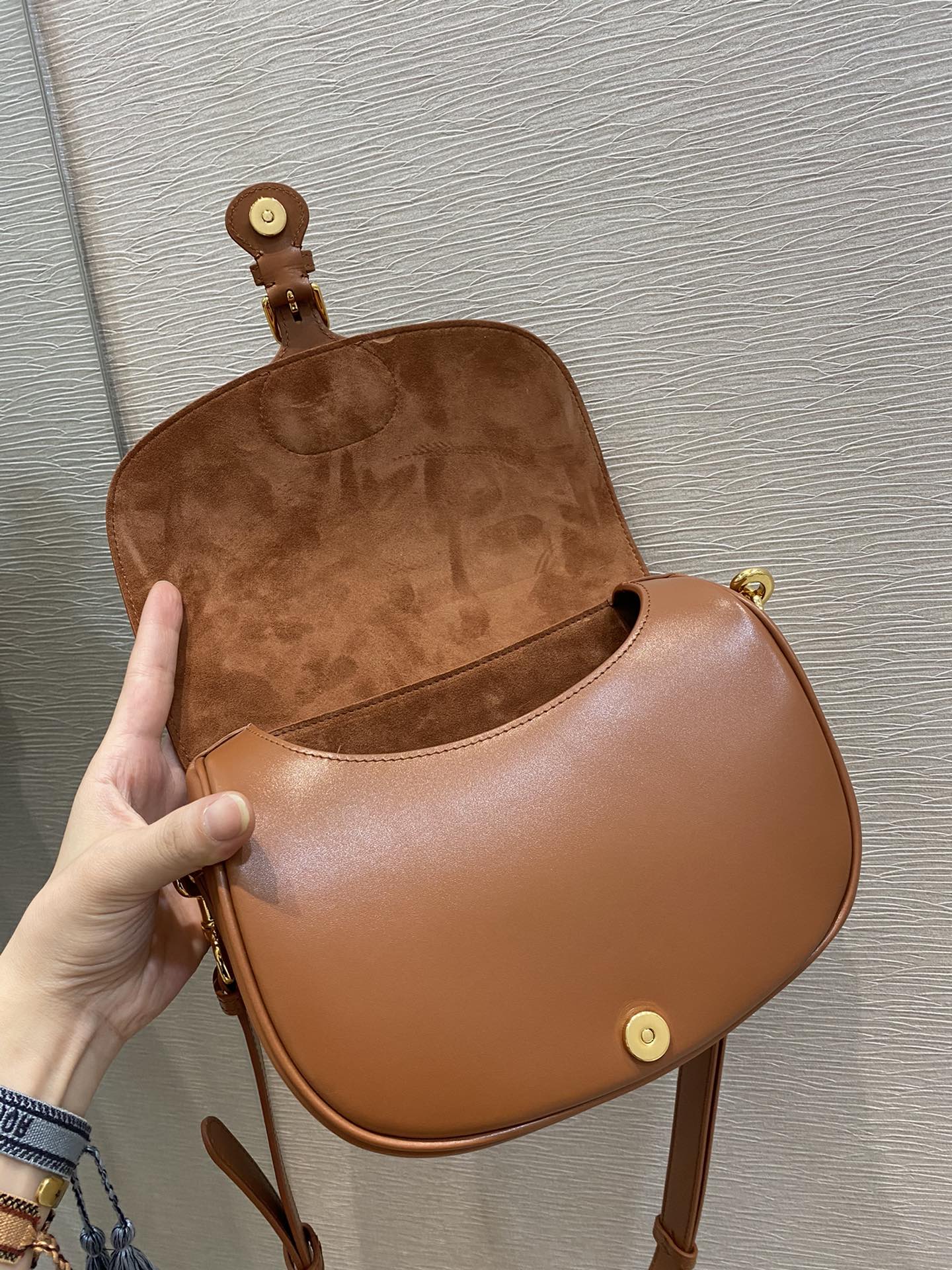 Christian Dior Brown Medium Dior Bobby Bag For Women 22cm/9in - Soul Replicas