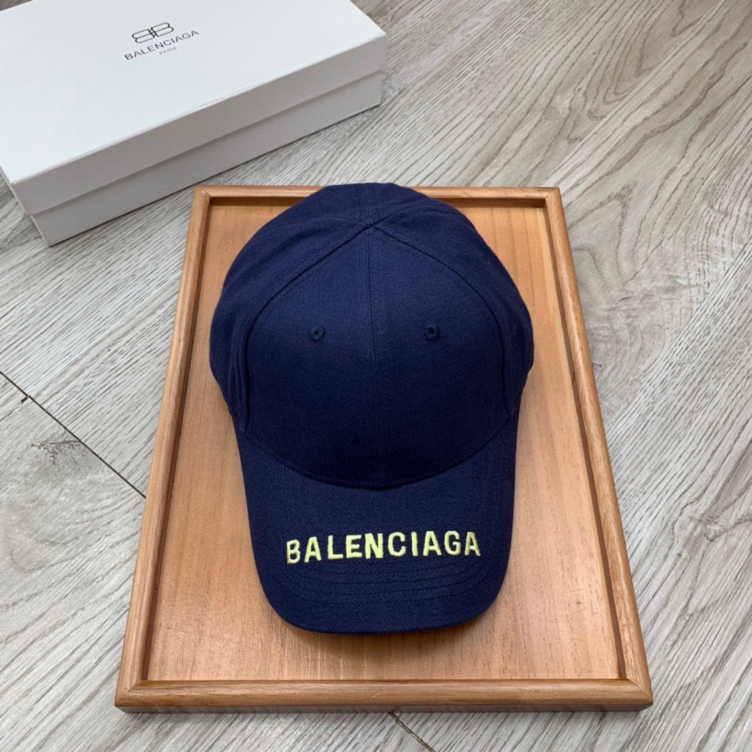 Balenciaga Logo Visor Cap In Blue - Soul Replicas