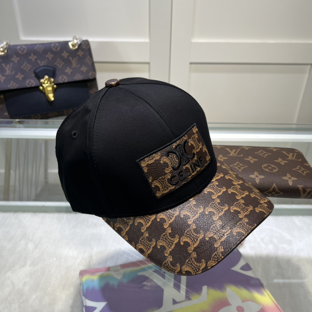Celine Triomphe Baseball Cap Black Celine Cap - Soul Replicas