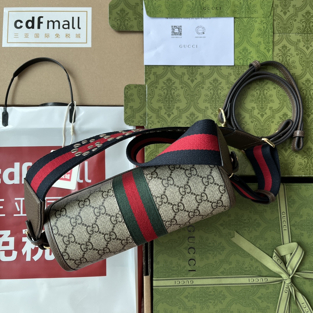 Gucci Ophidia Gucci Small Shoulder Bag Beige And Brown For Women. Women-s Bags 9.1in/23cm Gucci - Soul Replicas