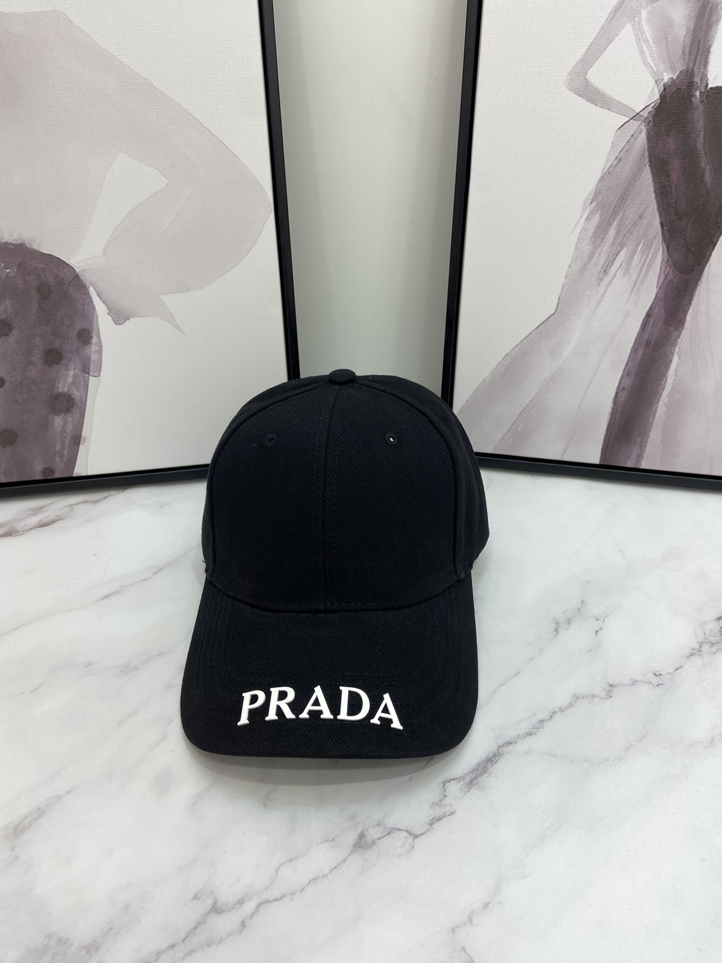 Prada Drill Baseball Cap Black Prada Cap - Soul Replicas