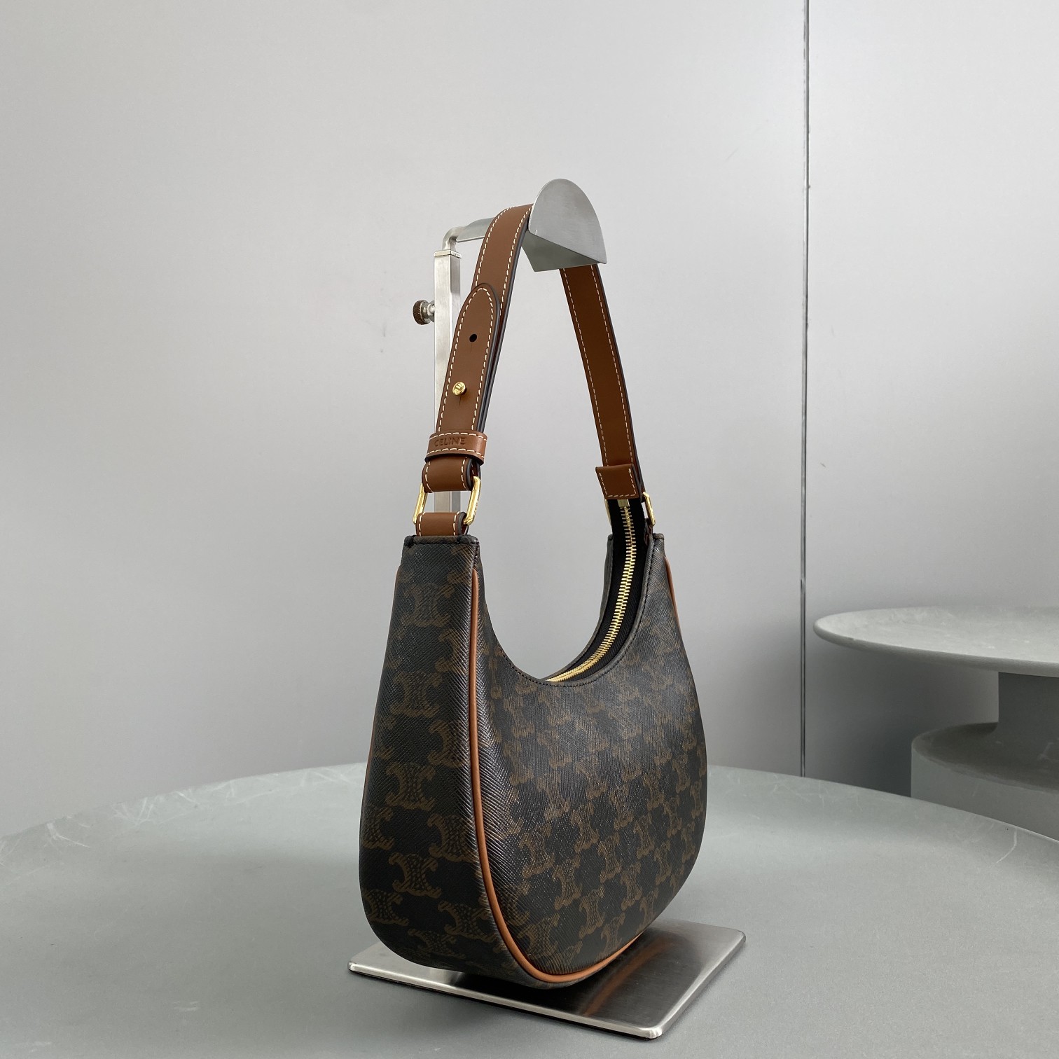 Celine Ava Bag In Triomphe Canvas Brown For Women 9in/23.5cm 193952BZJ.04LU - Soul Replicas