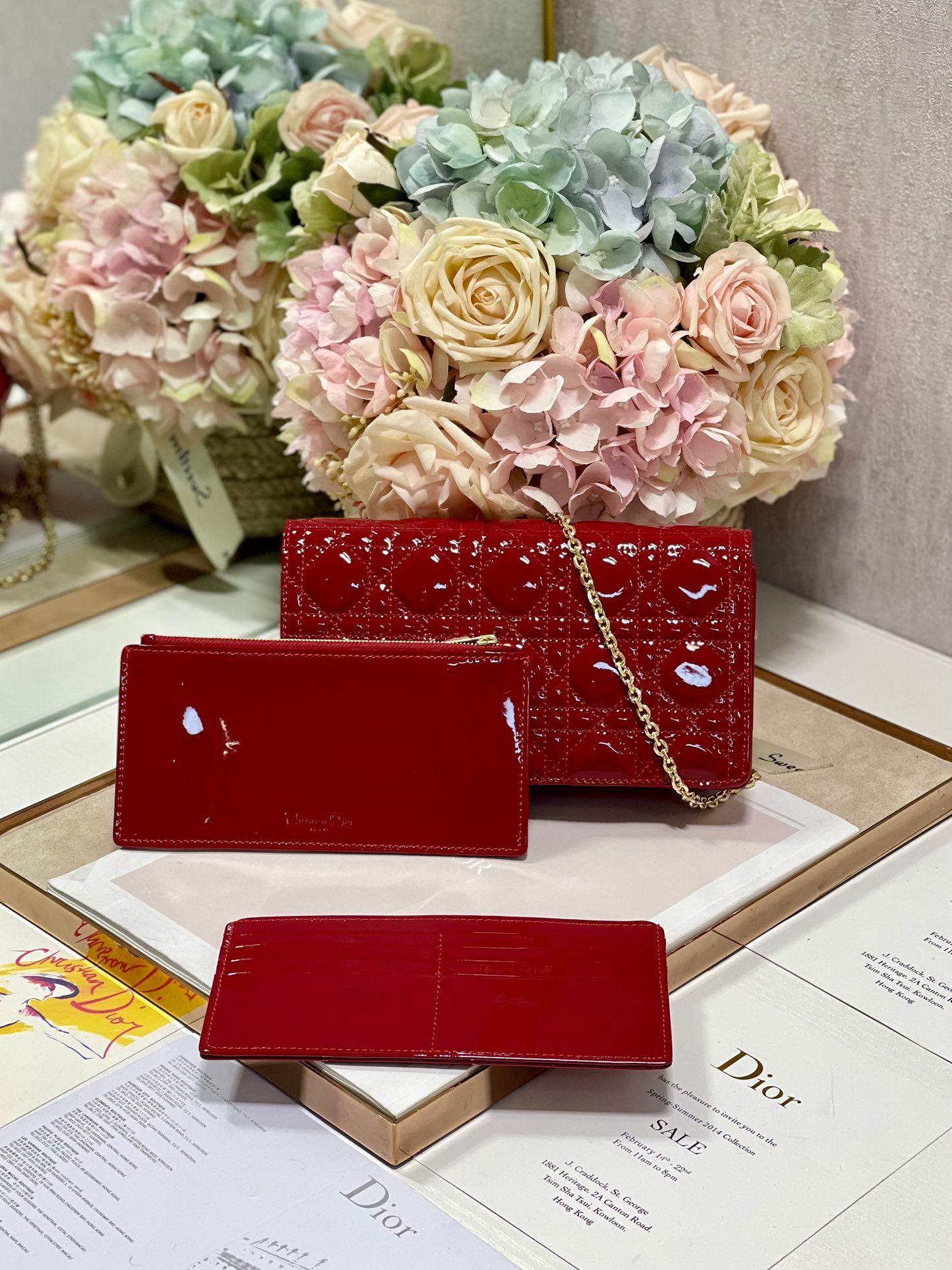 Christian Dior Lady Dior Pouch Red. For Women. Women's Handbags 8.5in/21.5cm CD S0204OVRB_M323 - Soul Replicas