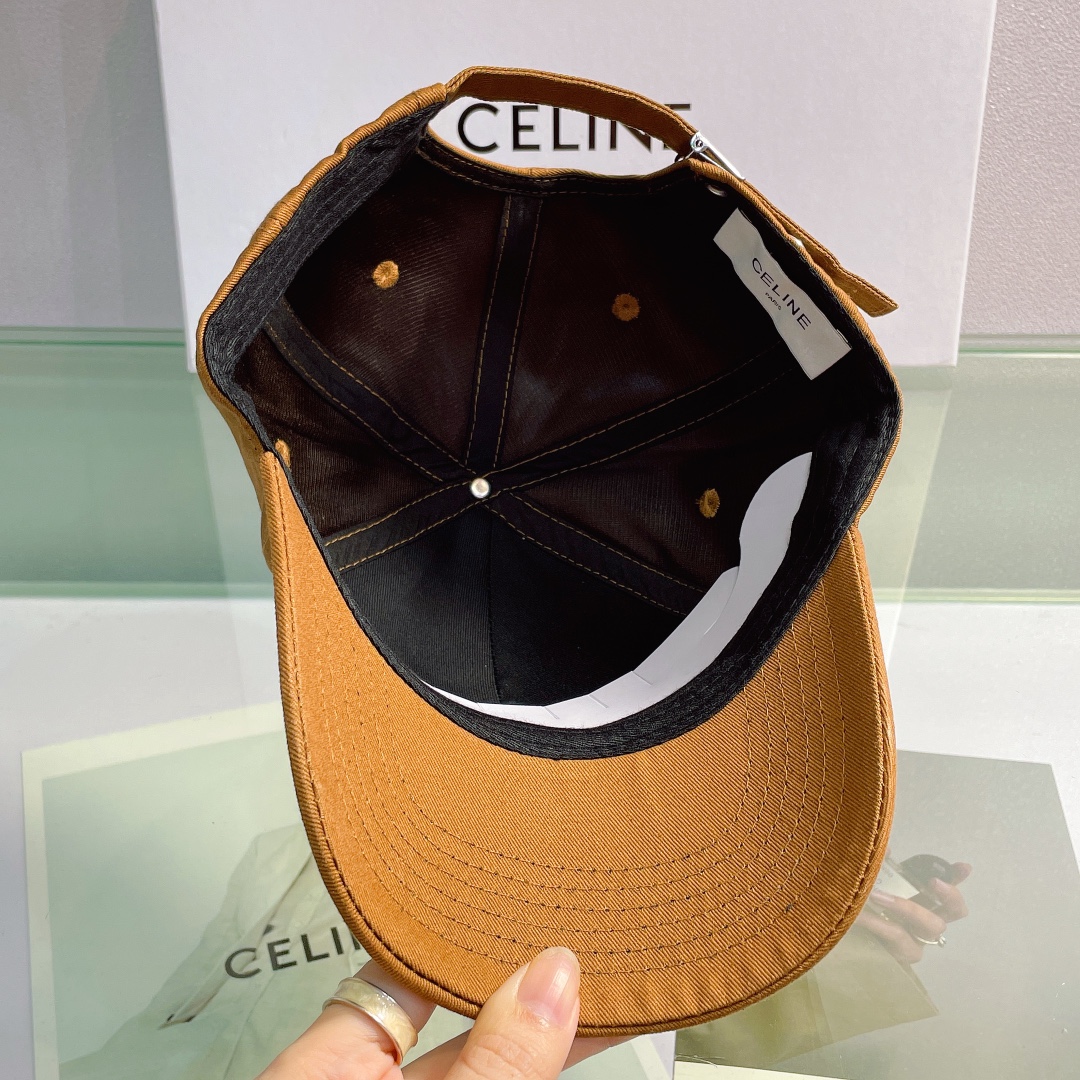 Celine Baseball Cap In Cotton Brown - Soul Replicas