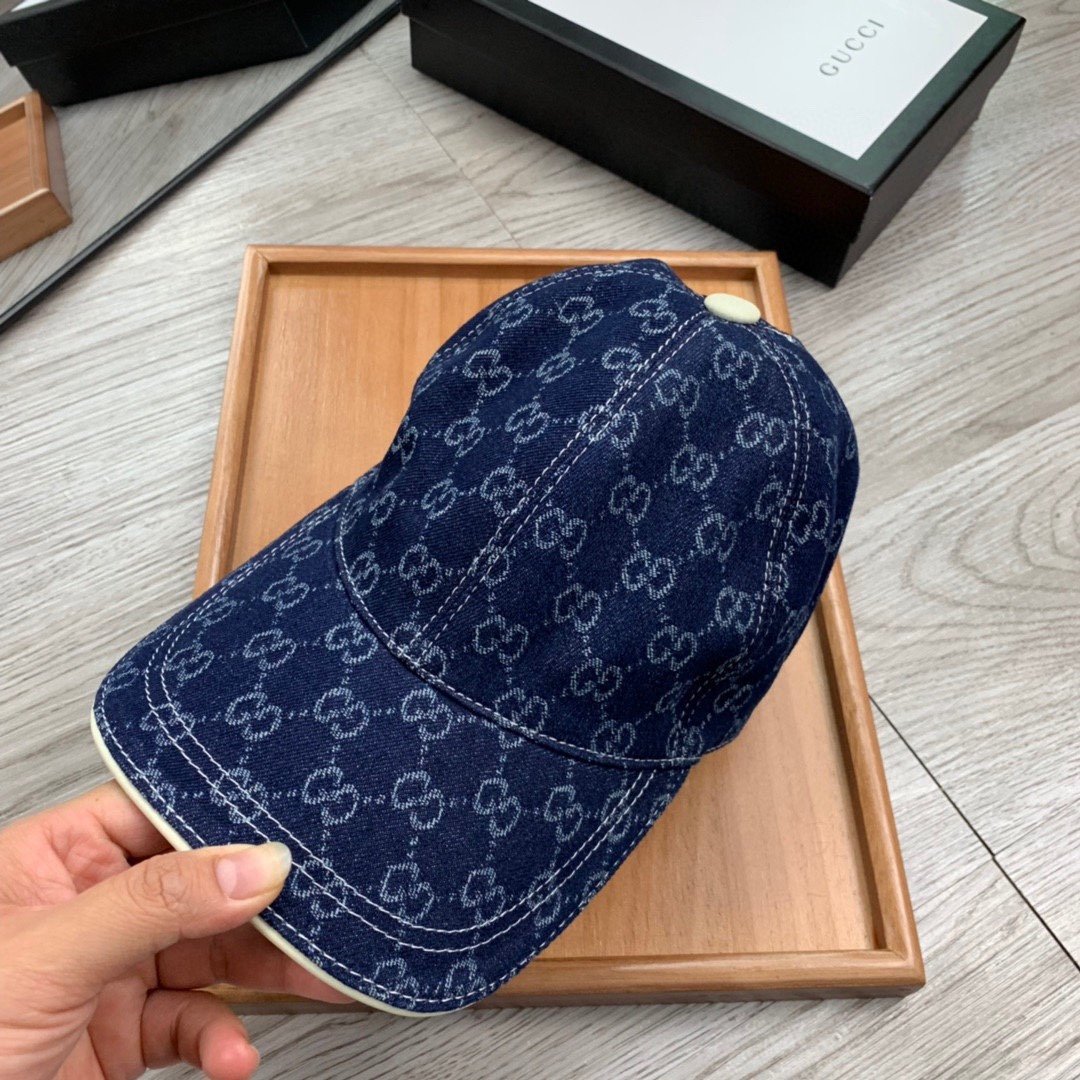 Gucci Canvas Baseball Cap Blue - Soul Replicas