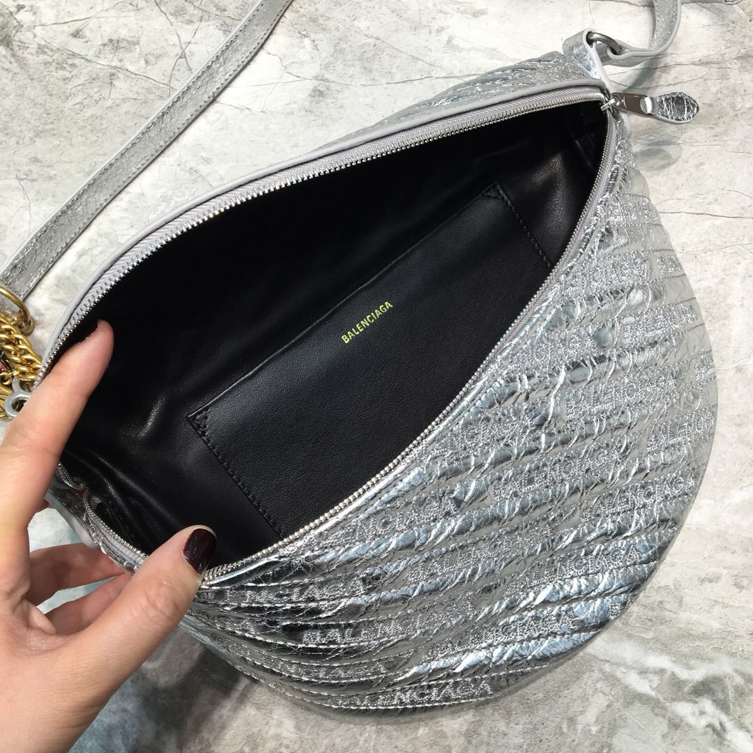 Balenciaga Souvenir XXS Belt Bag In Sliver. For Women. Women-s Bags 11.8in/30cm - Soul Replicas