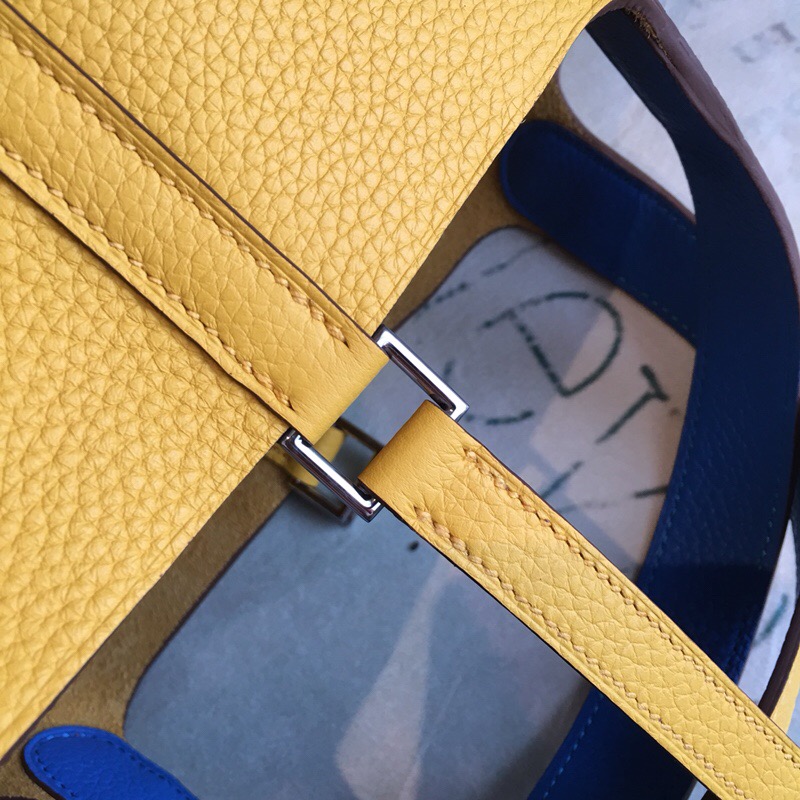 Hermes Picotin Lock 18 Yellow Clemence Palladium Hardware For Women 7.5in/19cm - Soul Replicas