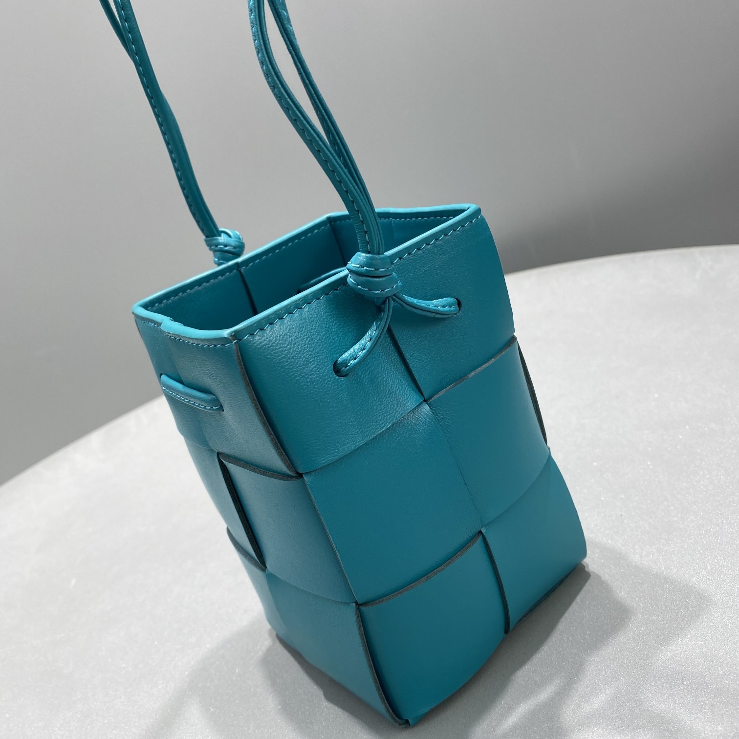Bottega Veneta Mini Cassette Bucket Bag Blue. For Women. Women-s Bags 5.5in/14cm - Soul Replicas