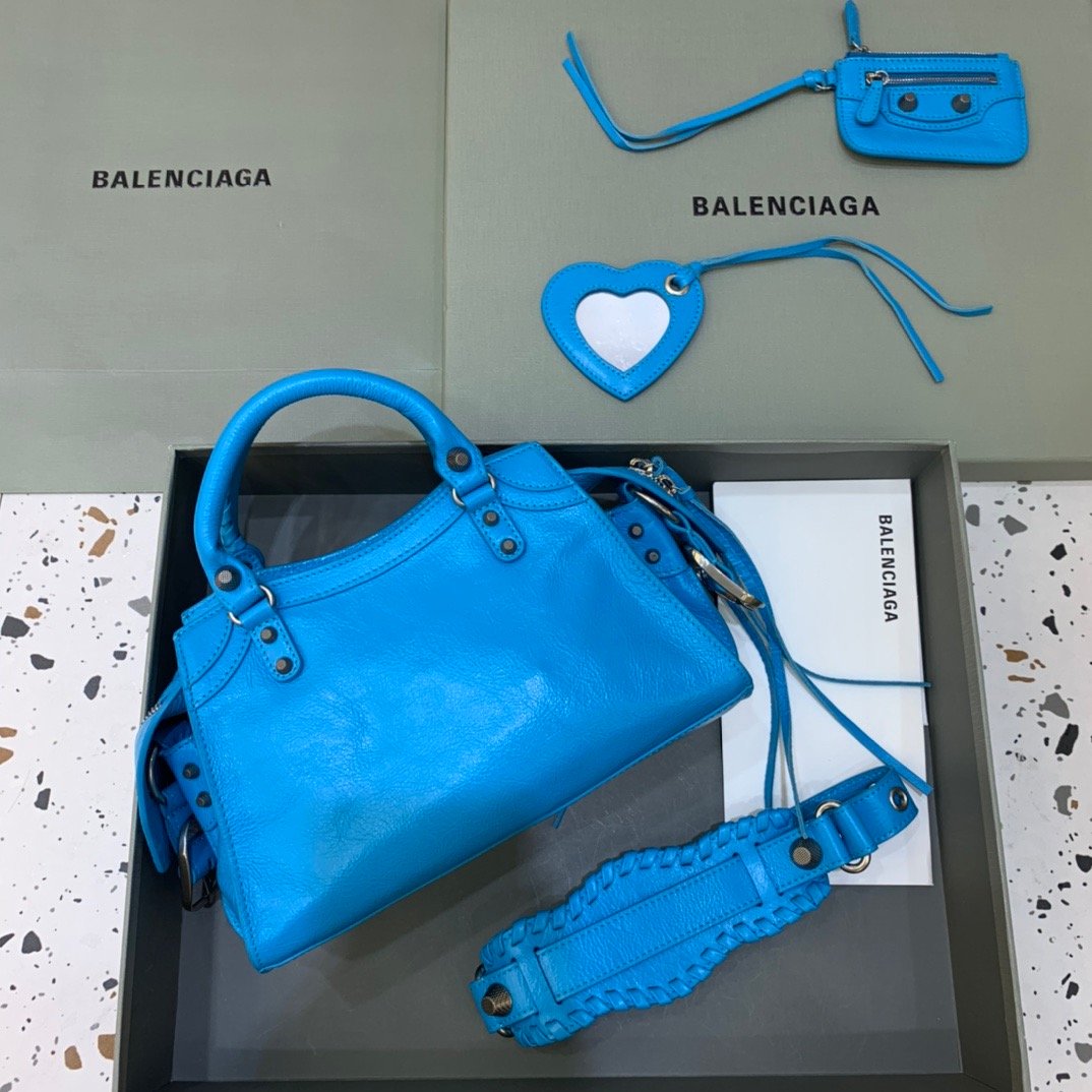 Balenciaga Neo Cagole XS Handbag In Blue. For Women. Women-s Bags 10.2in/26cm - Soul Replicas