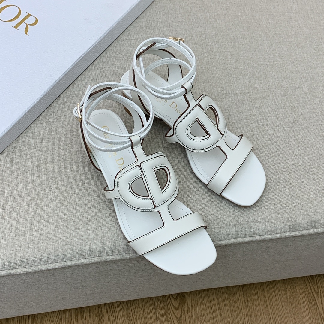 Christian Dior D Club Sandal 1.7 Inches White For Women CD - Soul Replicas