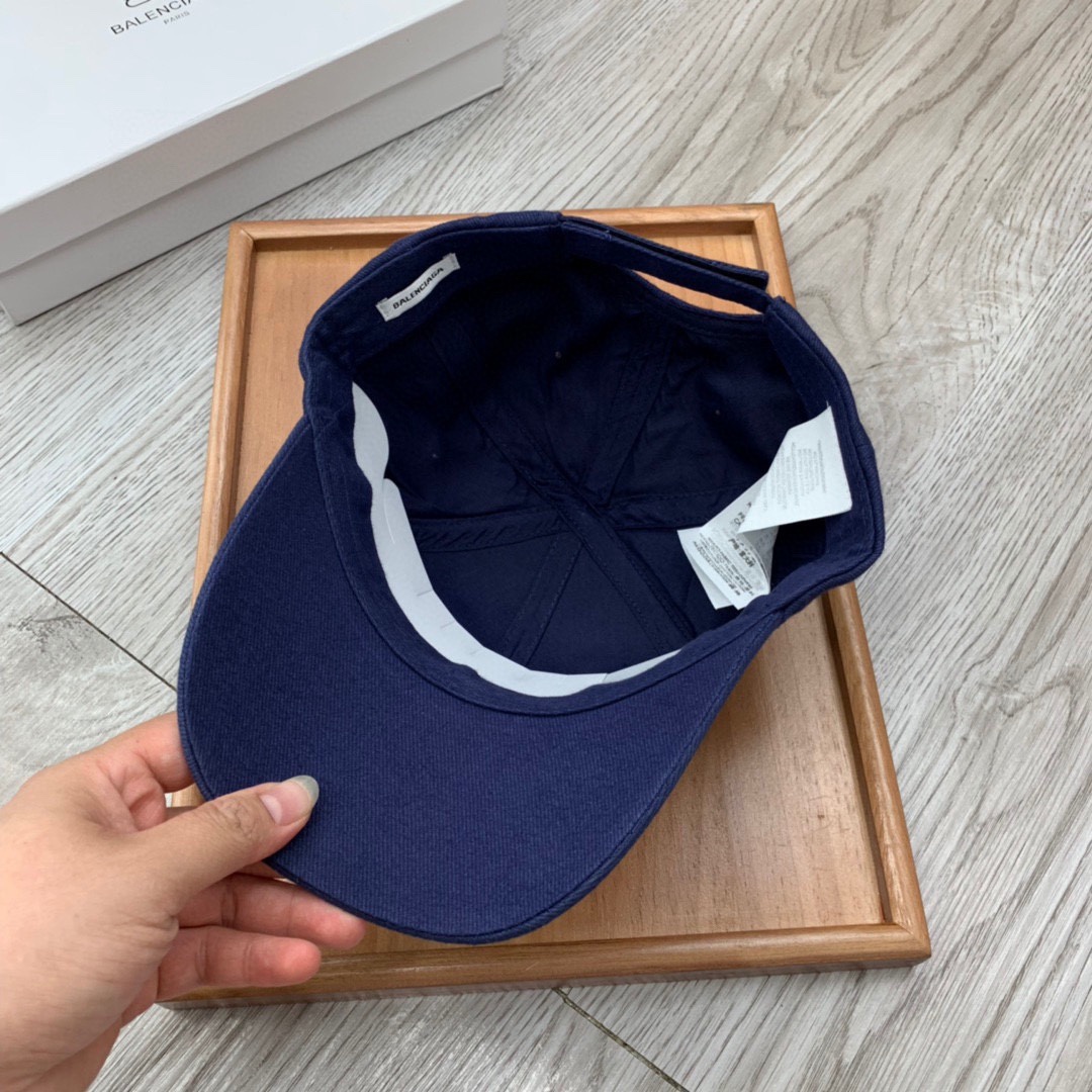 Balenciaga Logo Visor Cap In Blue - Soul Replicas